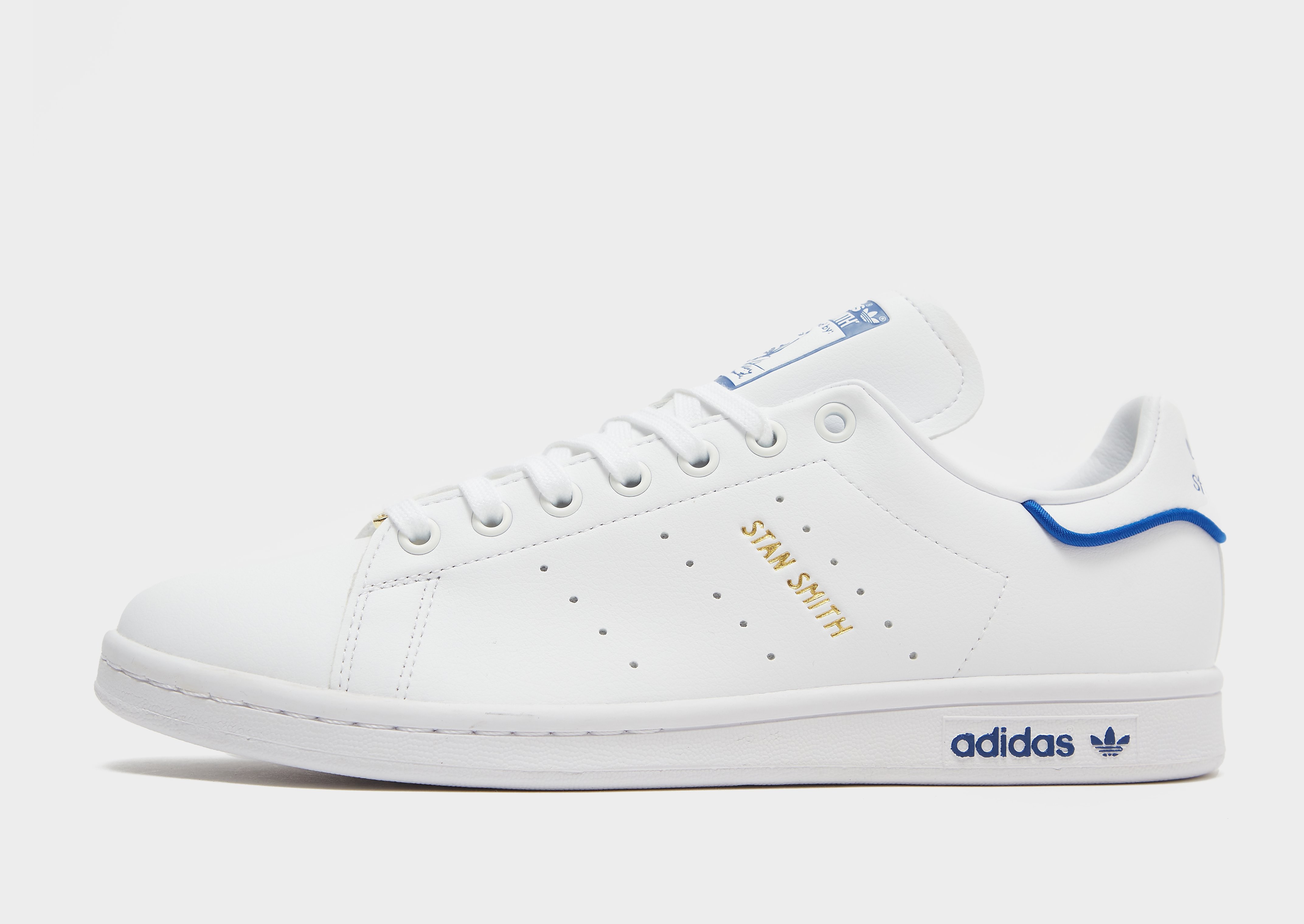 adidas Originals STAN SMITH - Cloud White / Royal Blue / Yellow - Mens, Cloud White / Royal Blue / Yellow