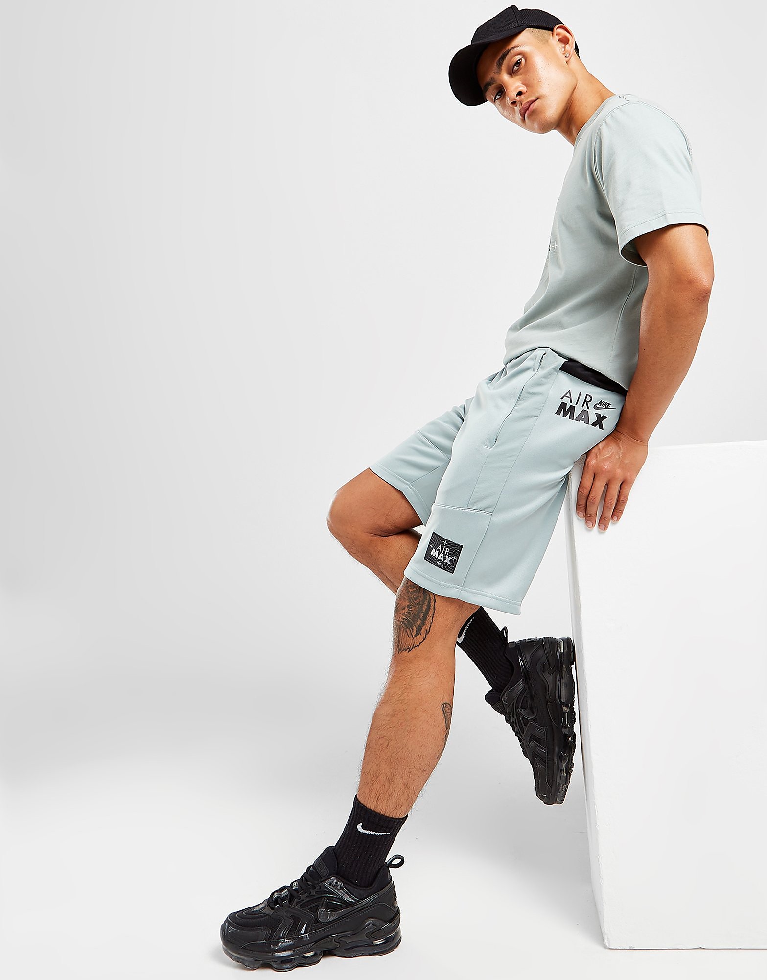 

Nike Air Max Shorts - Only at JD - Dusty Sage/Dusty Sage/Black - Mens, Dusty Sage/Dusty Sage/Black