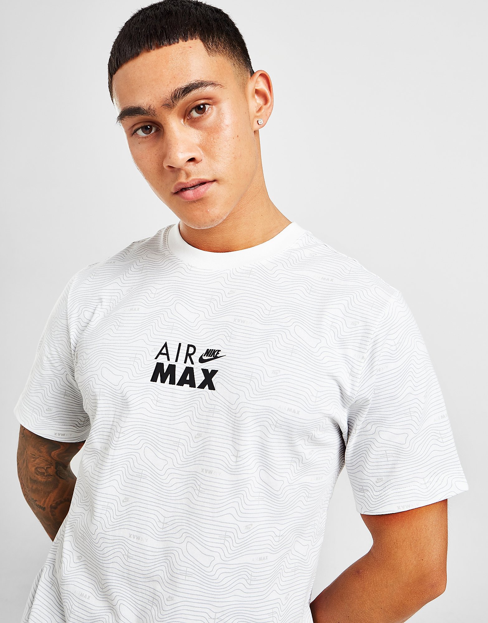 

Nike Air Max All Over Print T-Shirt - Only at JD - White/WHT - Mens, White/WHT