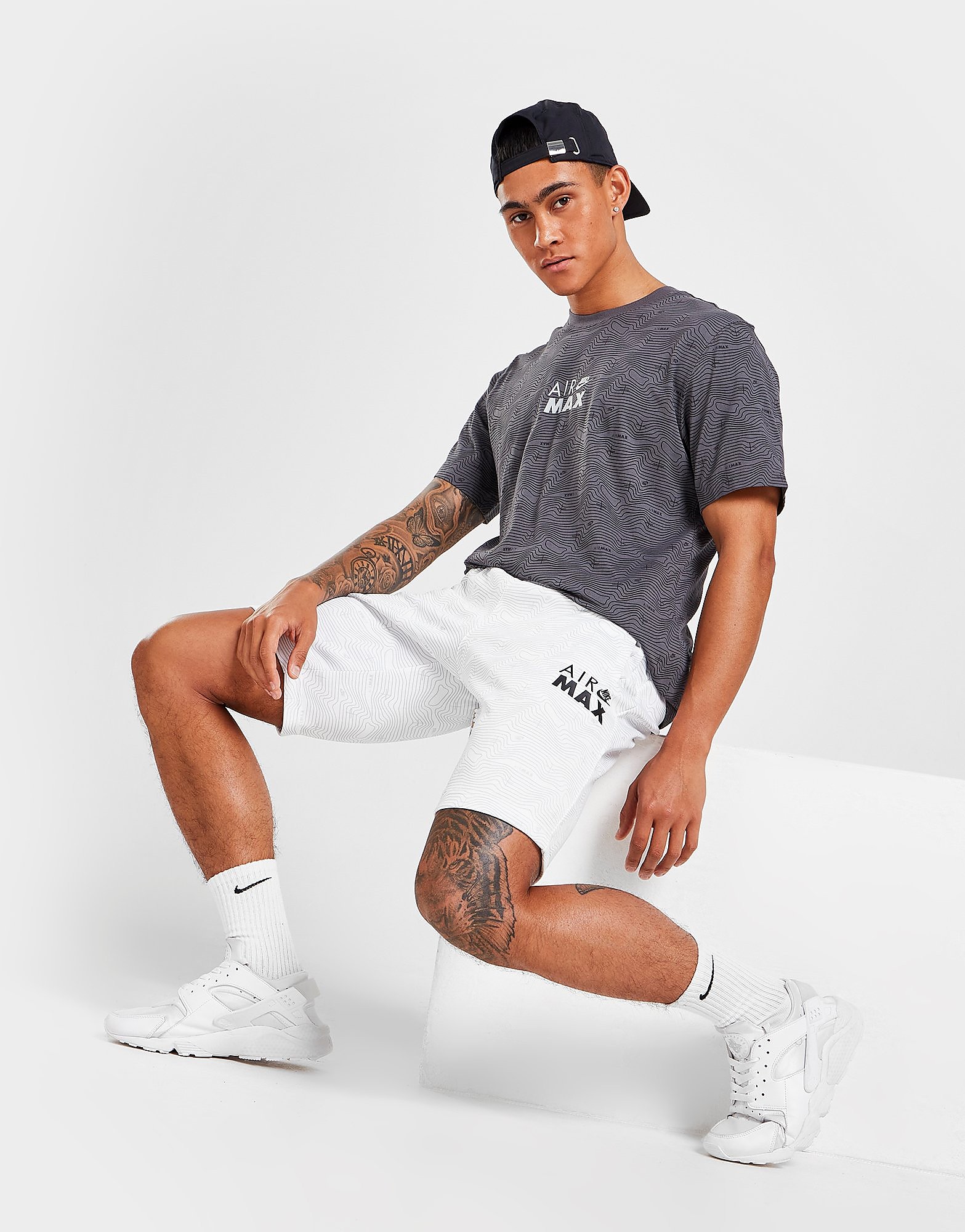 

Nike Air Max All Over Print Shorts - Only at JD - White/WHT - Mens, White/WHT