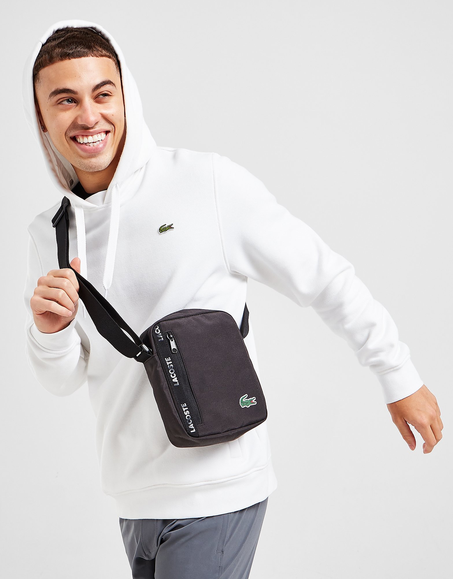 

Lacoste Tape Shoulder Bag - Black - Womens, Black