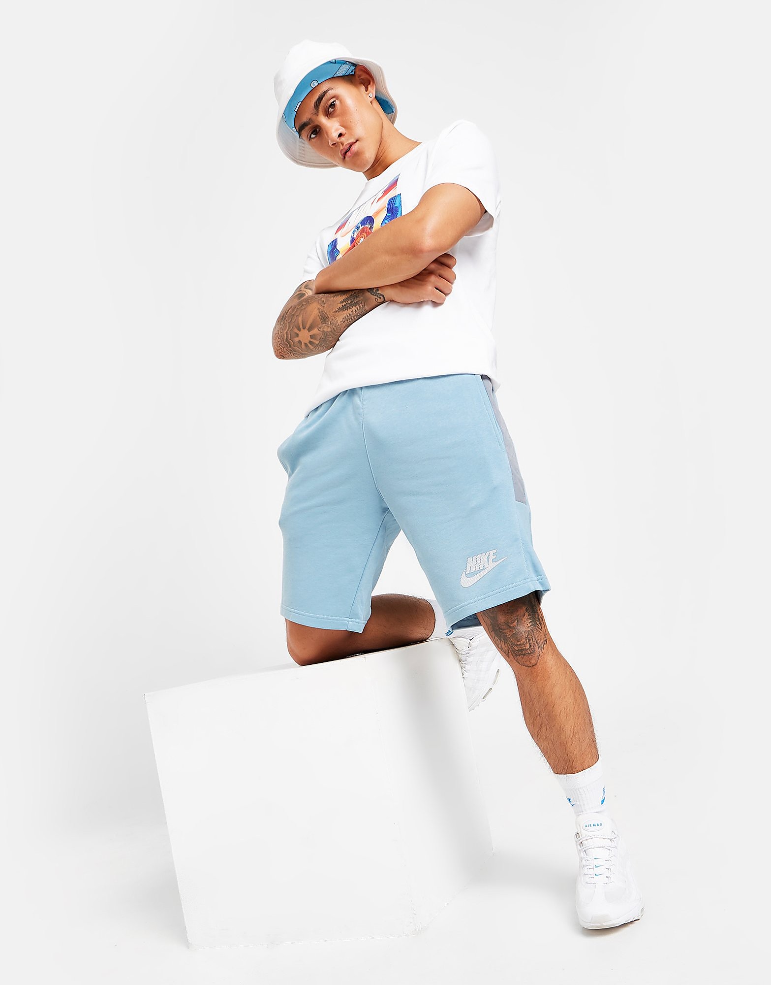 

Nike Hybrid Shorts - Only at JD - Worn Blue/Particle Grey/Worn Blue/Sail - Mens, Worn Blue/Particle Grey/Worn Blue/Sail