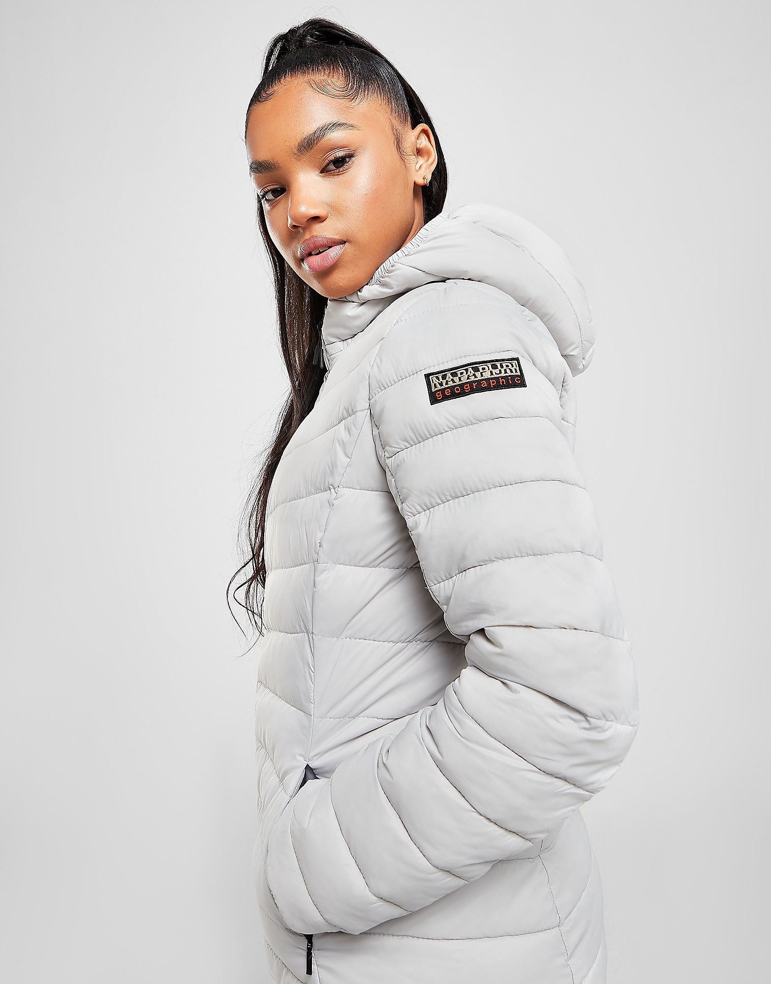 

Napapijri Aerons Long Jacket - Grey - Womens, Grey