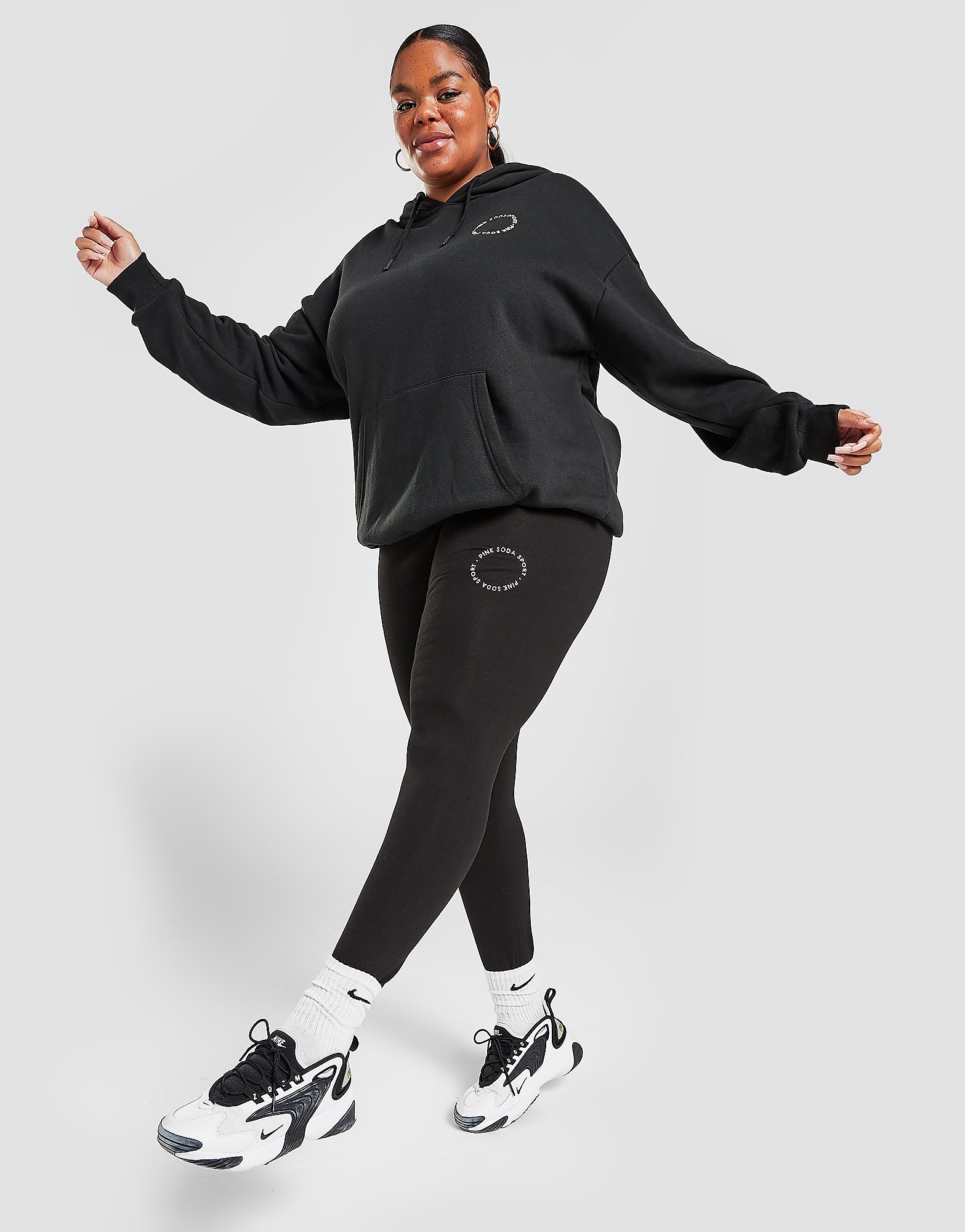 

Pink Soda Sport Circle Plus Size Leggings - Only at JD - Black - Womens, Black