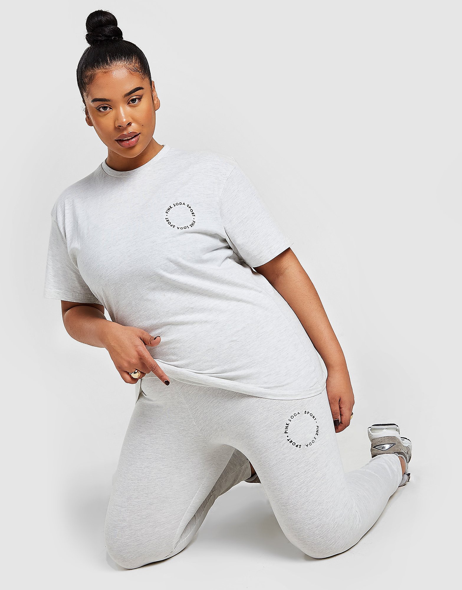 

Pink Soda Sport Circle Plus Size Boyfriend T-Shirt - Only at JD - Grey - Womens, Grey