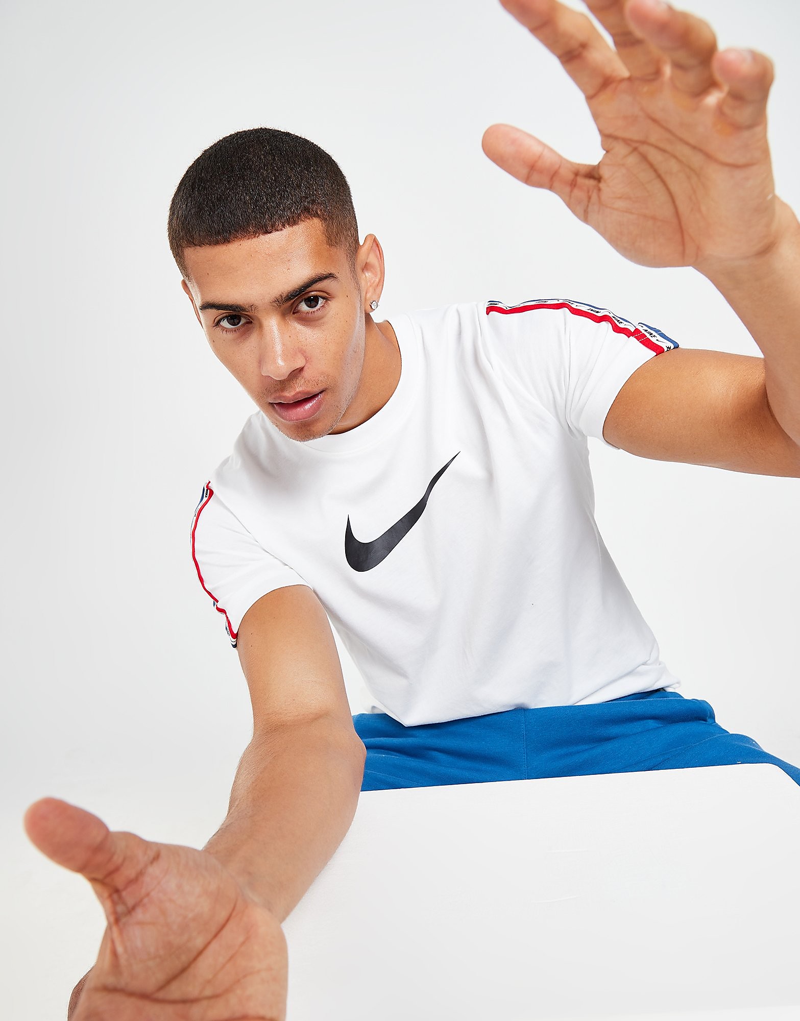 

Nike Tape T-Shirt - White - Mens, White