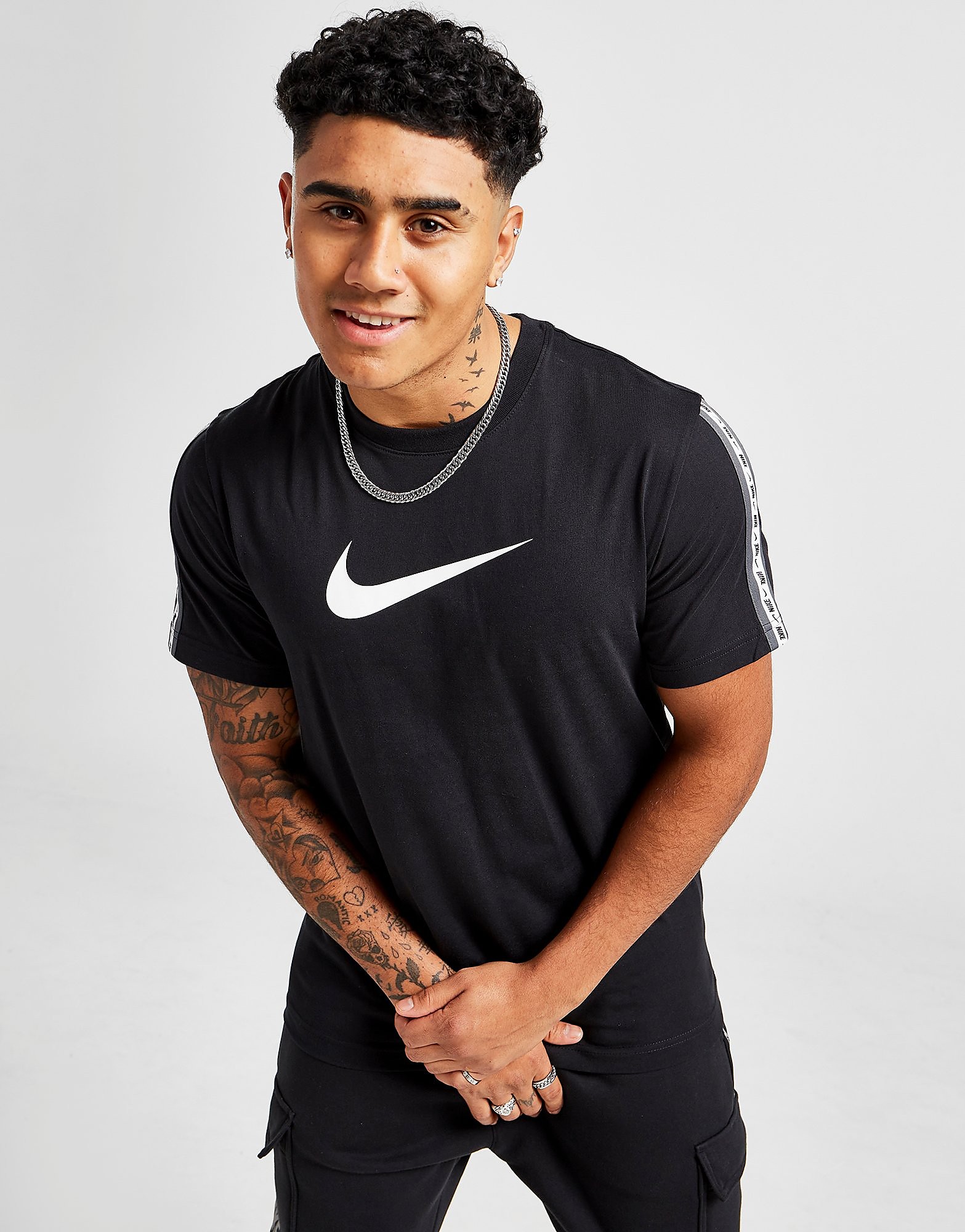 

Nike Tape T-Shirt - Black/Iron Grey/Iron Grey/White - Mens, Black/Iron Grey/Iron Grey/White
