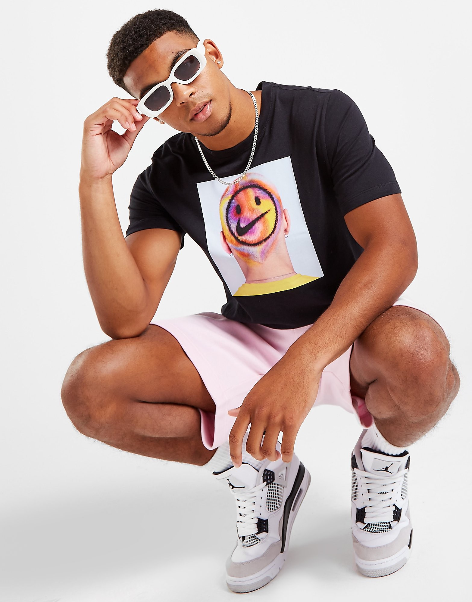 

Nike Sportswear Smiley Head T-Shirt - Black - Mens, Black