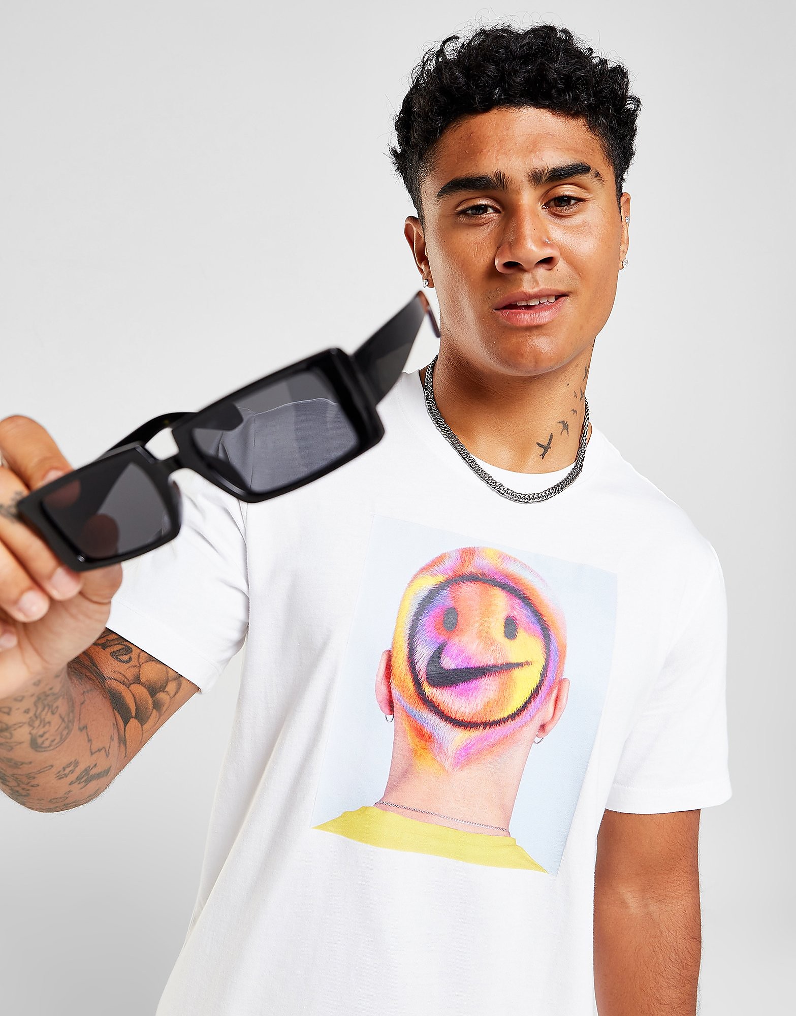 

Nike Sportswear Smiley Head T-Shirt - White - Mens, White