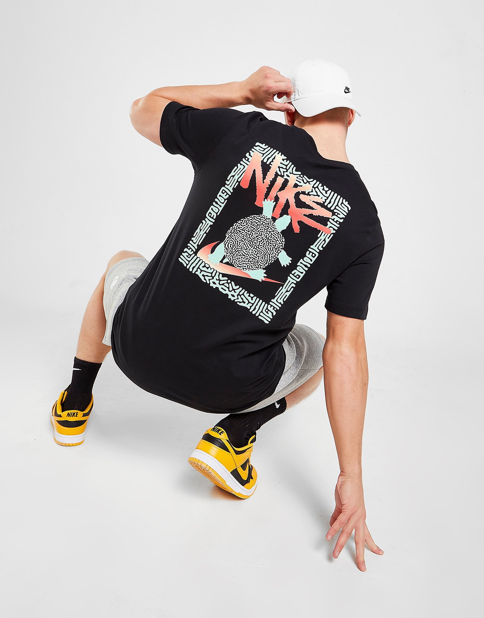 

Nike Back Graphic Fade T-Shirt - Black - Mens, Black