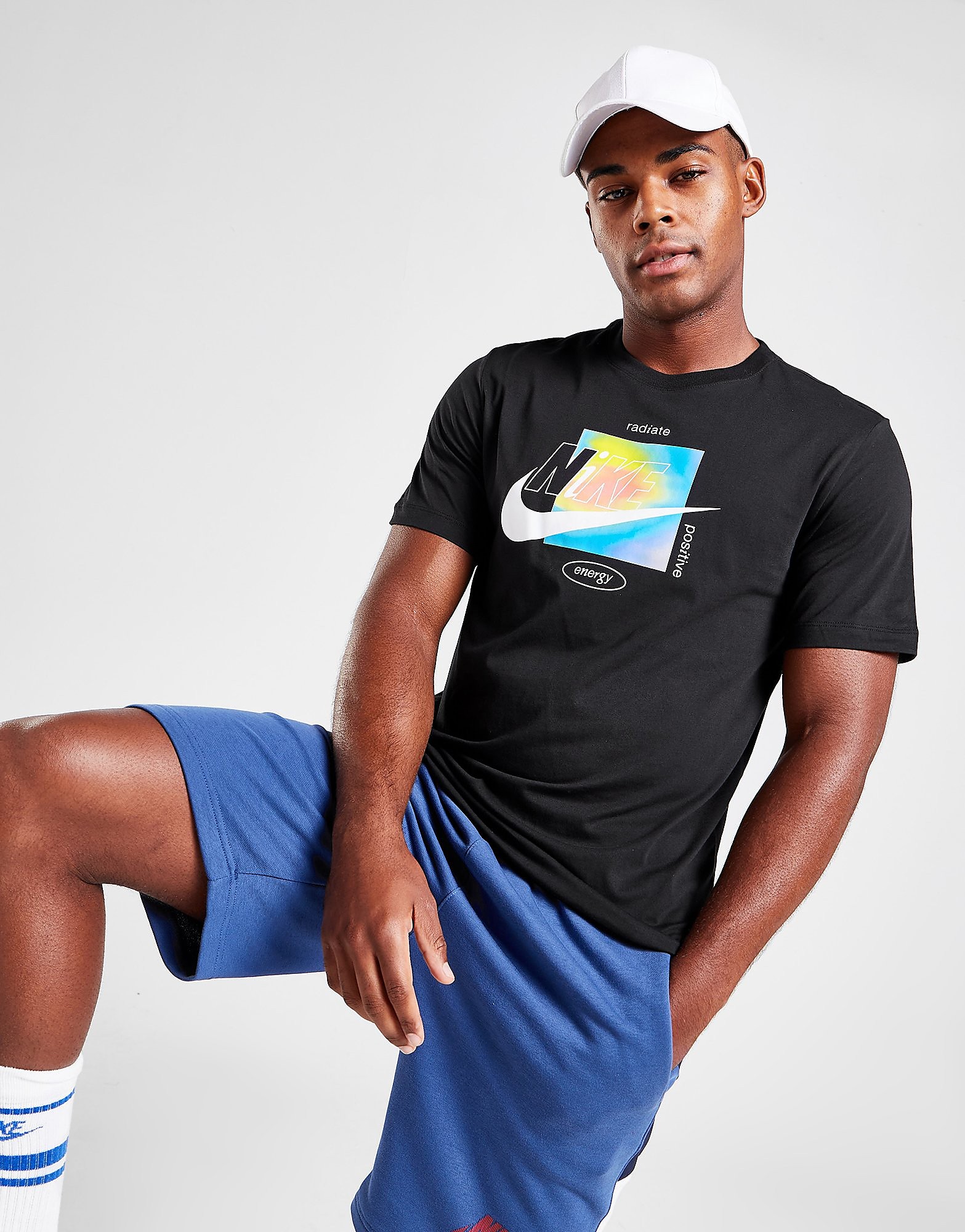 

Nike Powerfully Positive T-Shirt - Black/Black - Mens, Black/Black