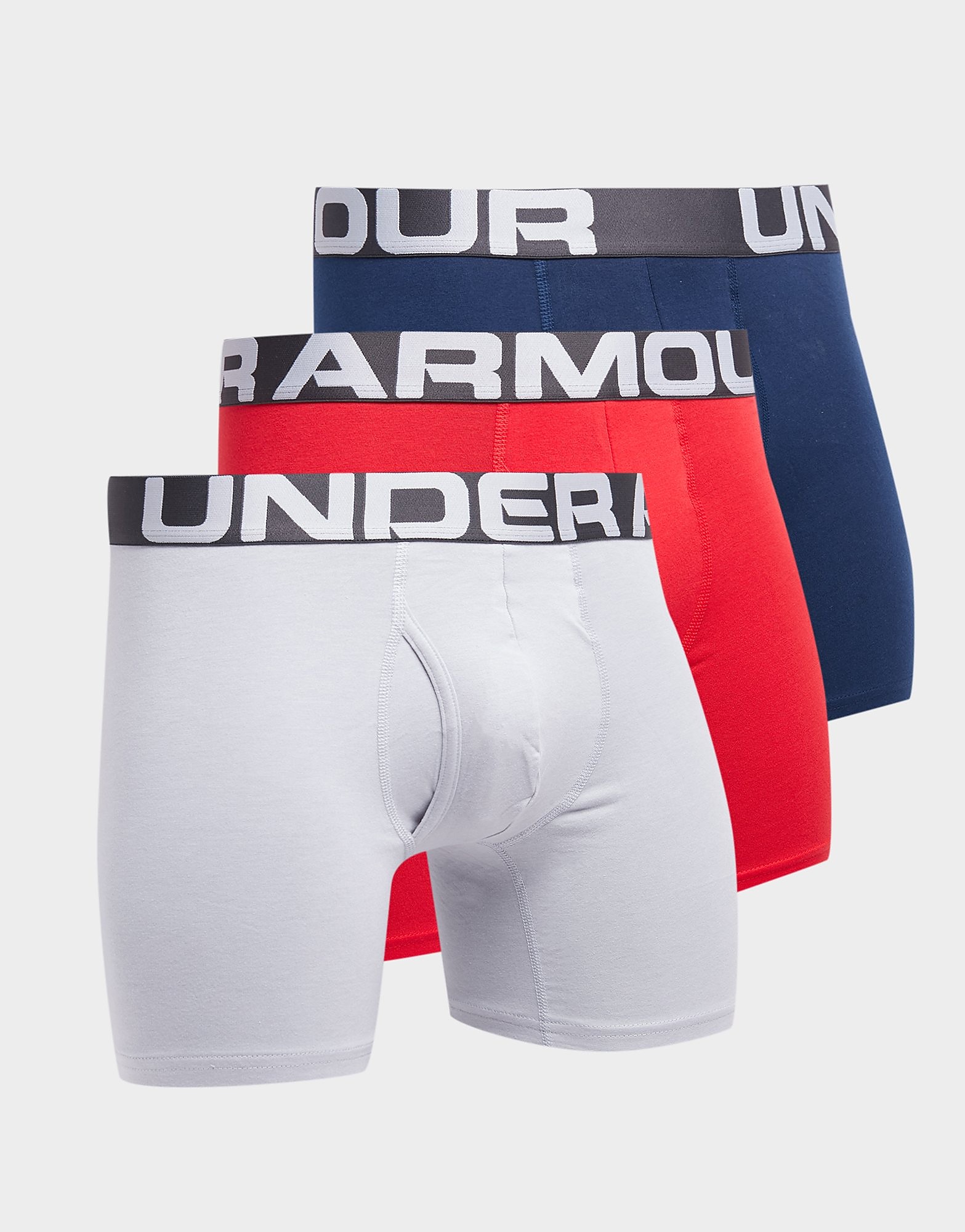 Under Armour Pack 3 Boxers - Vermelho - Mens, Vermelho