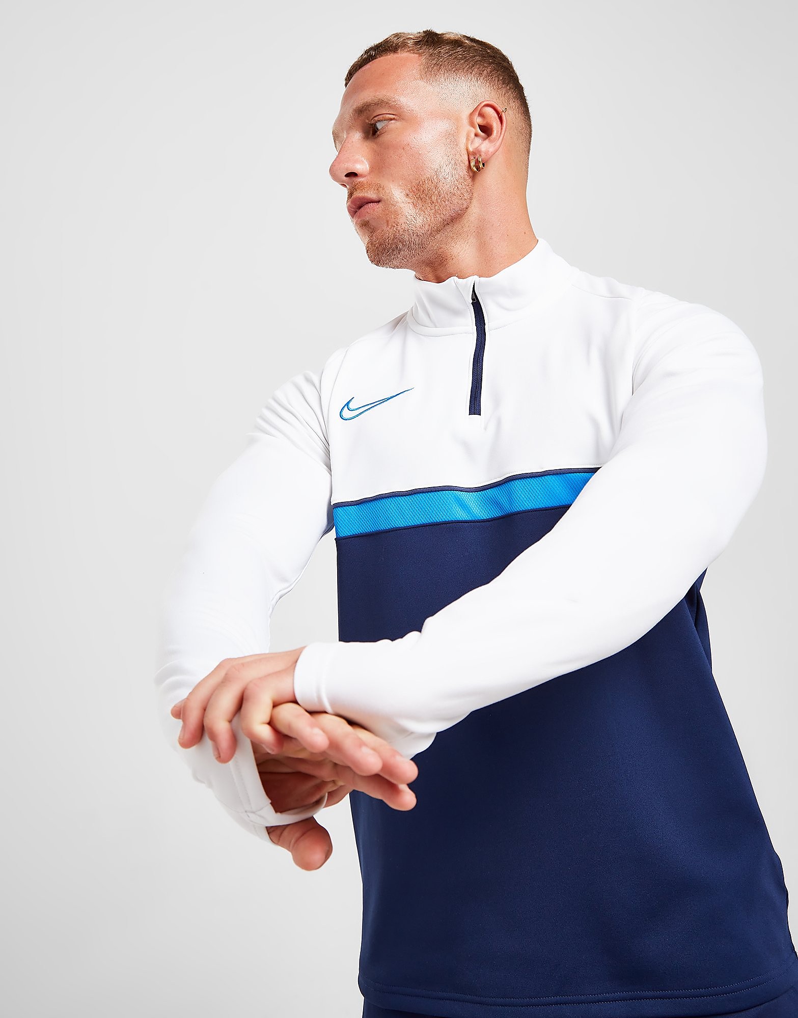 

Nike Academy Essential 1/2 Zip Top - Only at JD - Midnight Navy/White/Light Photo Blue/Light Photo Blue - Mens, Midnight Navy/White/Light Photo Blue/Light Photo Blue