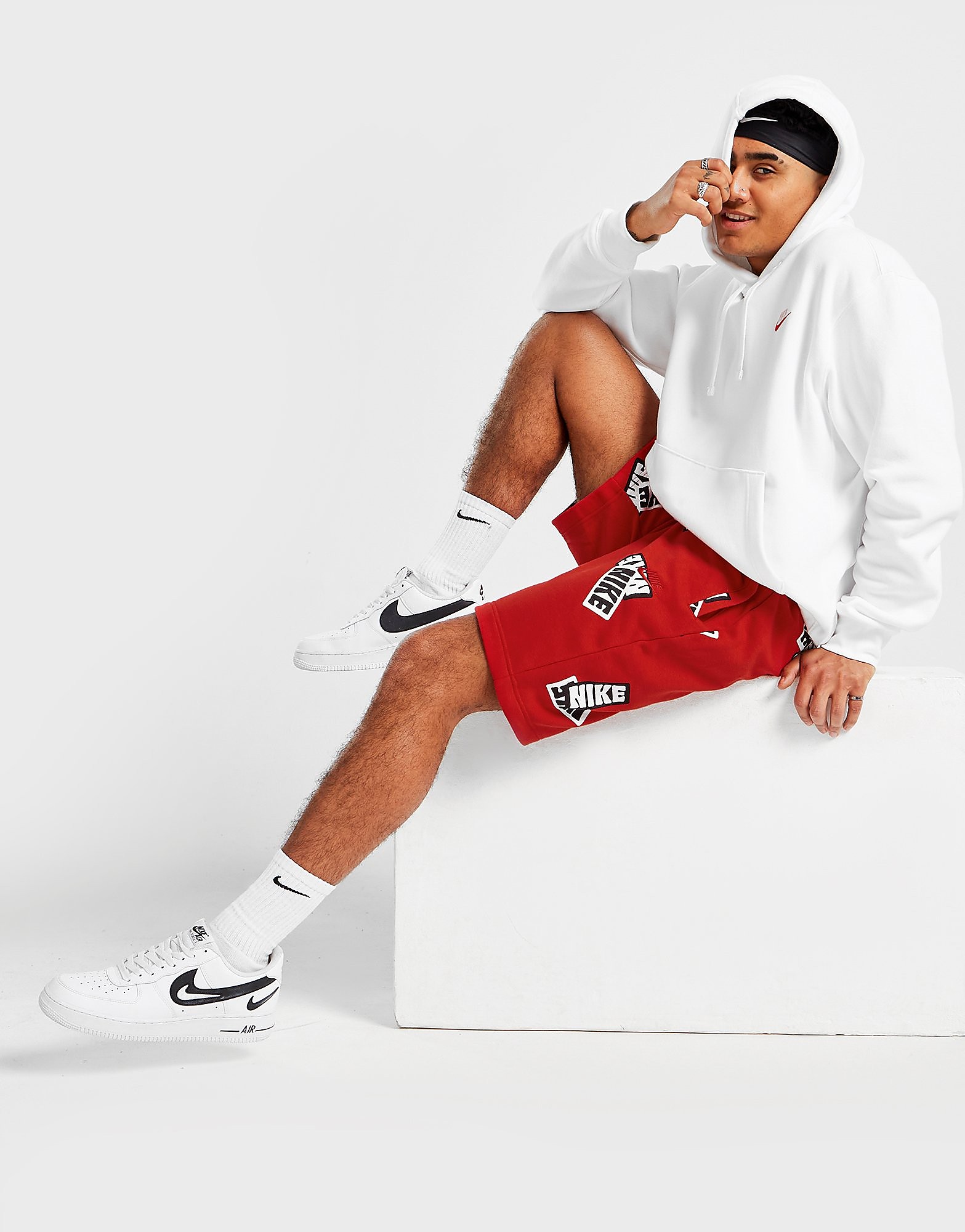 

Nike Sticker Shorts - University Red/University Red - Mens, University Red/University Red