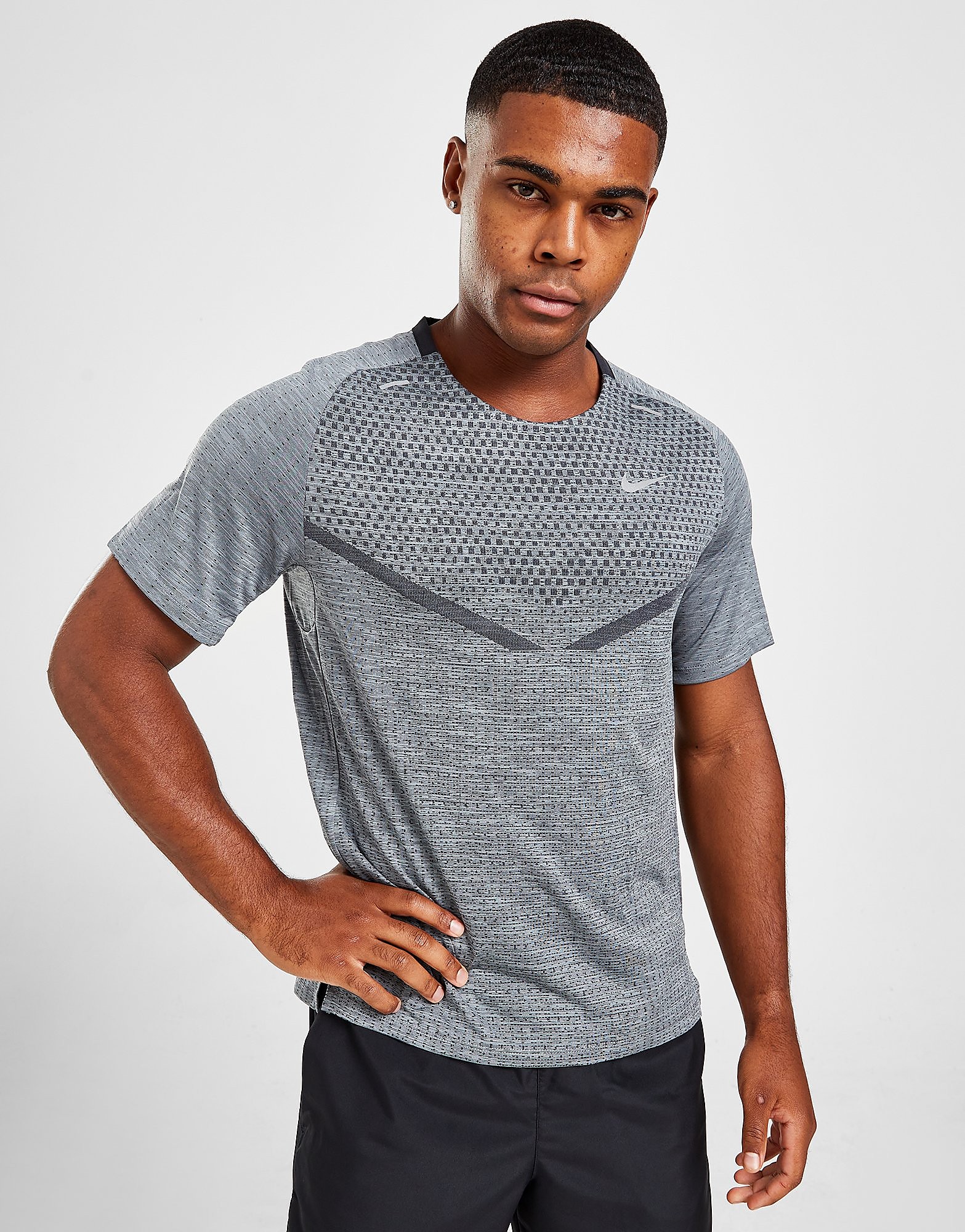 

Nike TechKnit Ultra T-Shirt - Black/Smoke Grey - Mens, Black/Smoke Grey