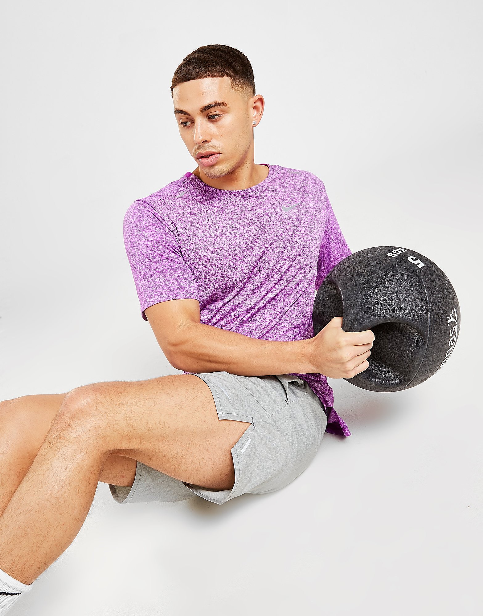 

Nike Rise 365 T-Shirt - Vivid Purple/Heather - Mens, Vivid Purple/Heather