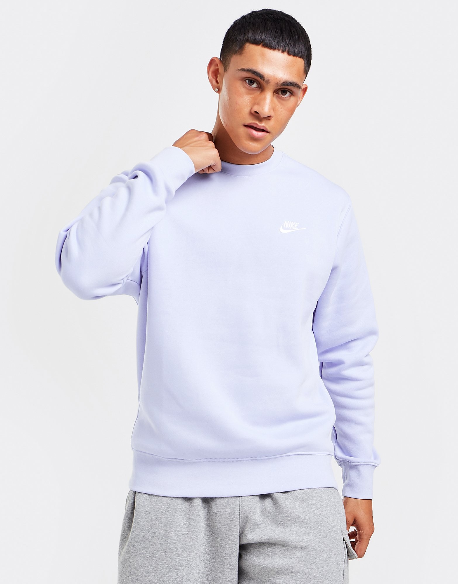 

Nike Foundation Fleece Sweatshirt - Light Marine/White - Mens, Light Marine/White