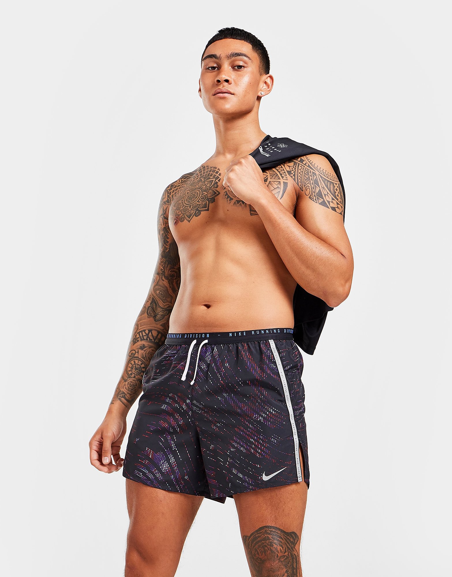 

Nike Run Division Stride 5" Shorts - Purple/BLK - Mens, Purple/BLK