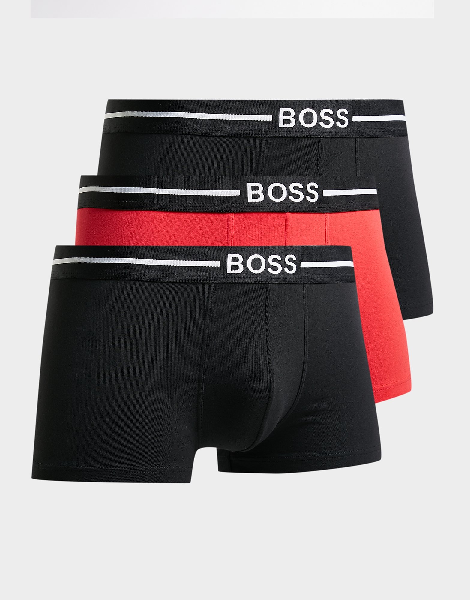 

BOSS 3 Pack Trunks - Black/Red - Mens, Black/Red