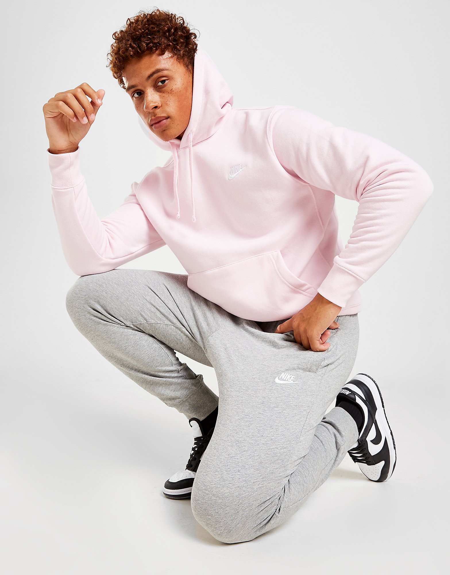 

Nike Foundation Jersey Joggers - Dark Grey/White - Mens, Dark Grey/White