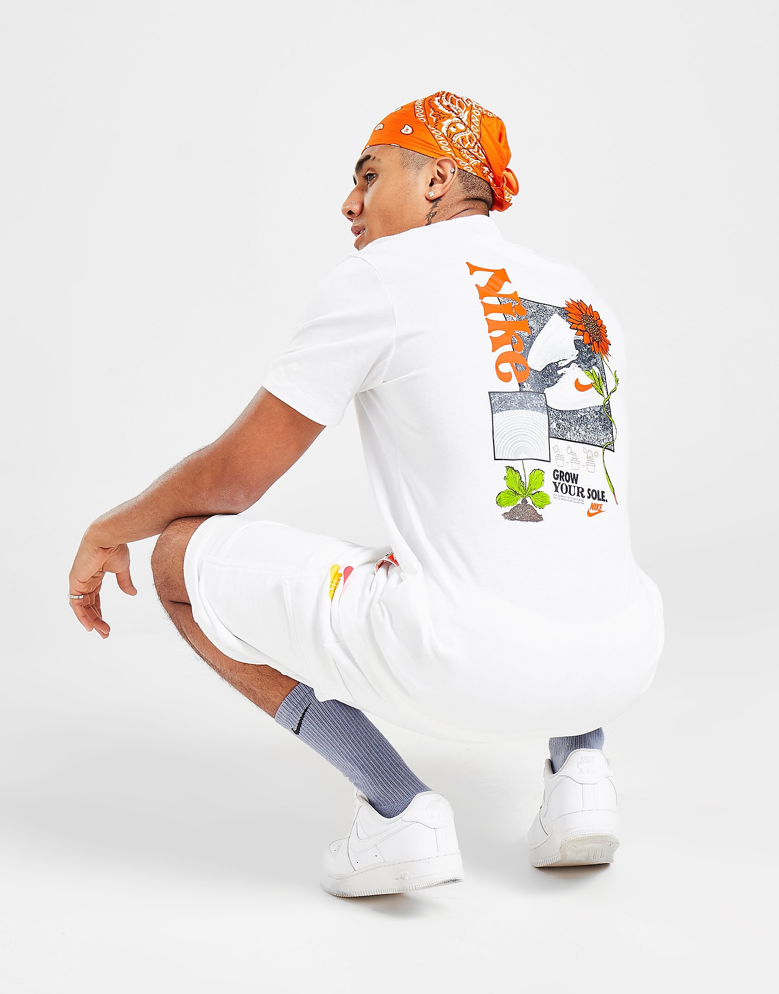 

Nike Sportswear Floral Sole T-Shirt - White - Mens, White