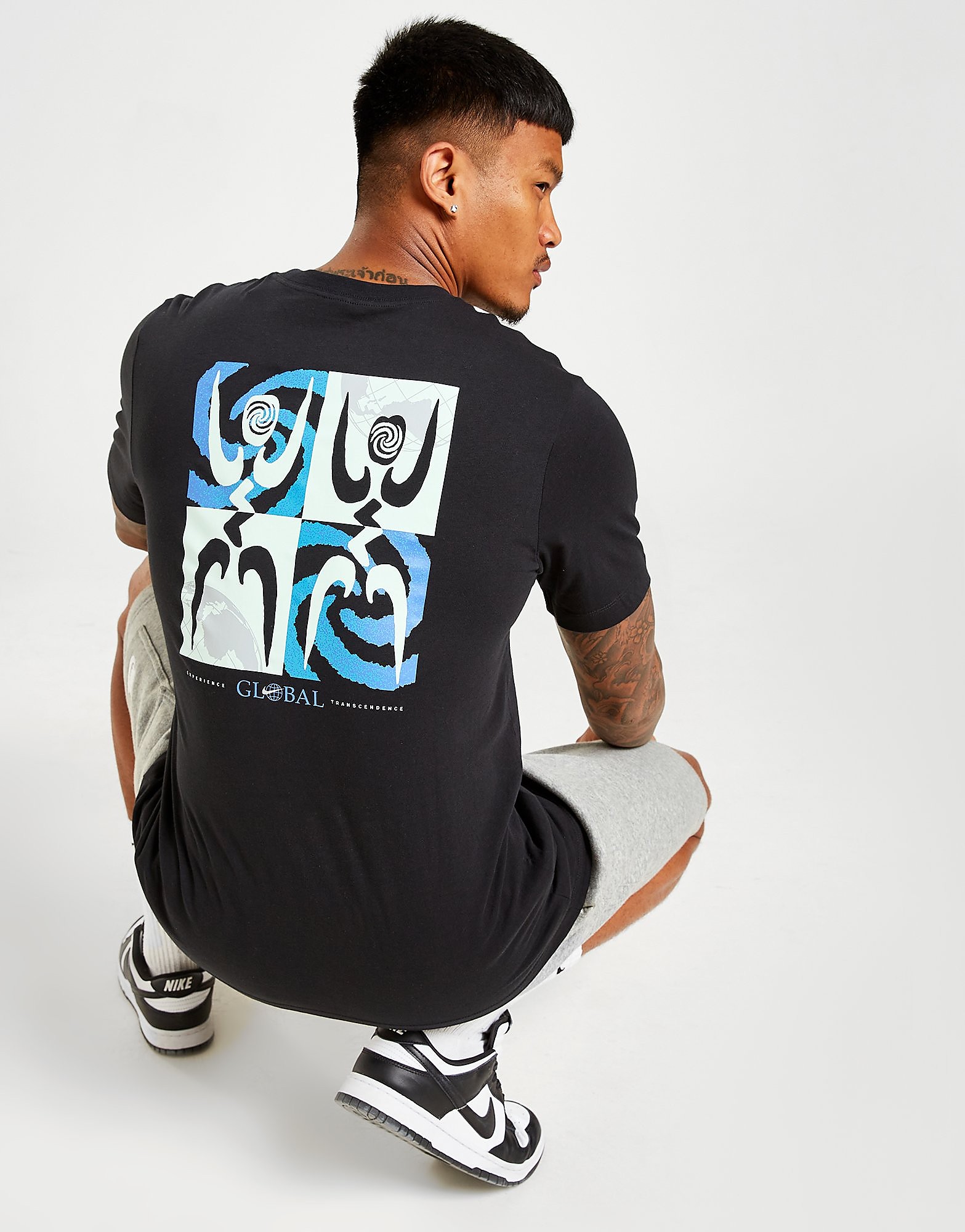 

Nike Festival Swoosh T-Shirt - Black/Black - Mens, Black/Black