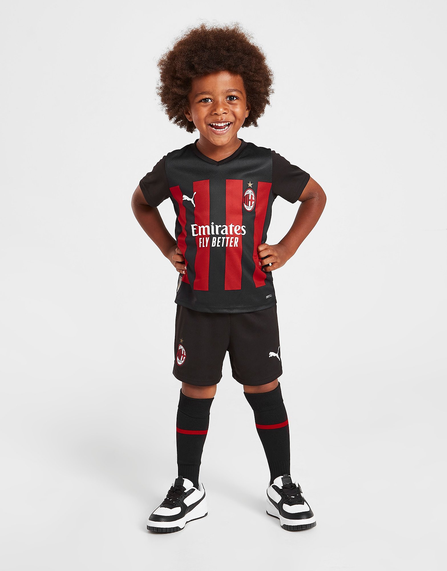 

Puma AC Milan 2022/23 Home Kit Children - Black/Red - Kids, Black/Red