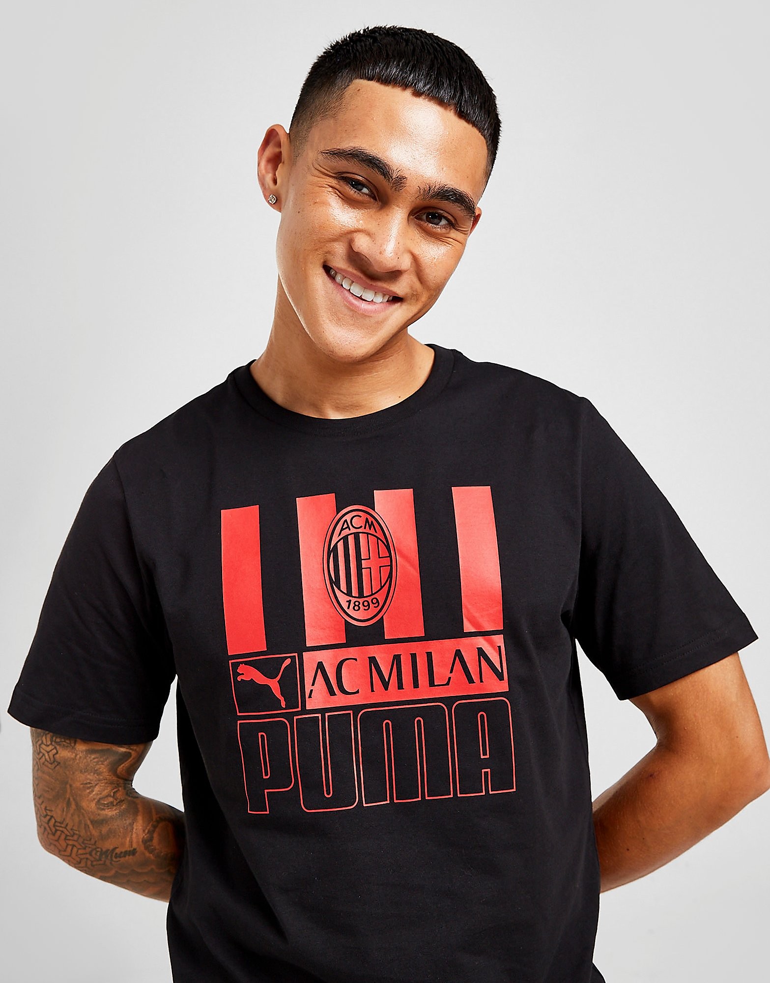 

Puma AC Milan Core T-Shirt - Black - Mens, Black
