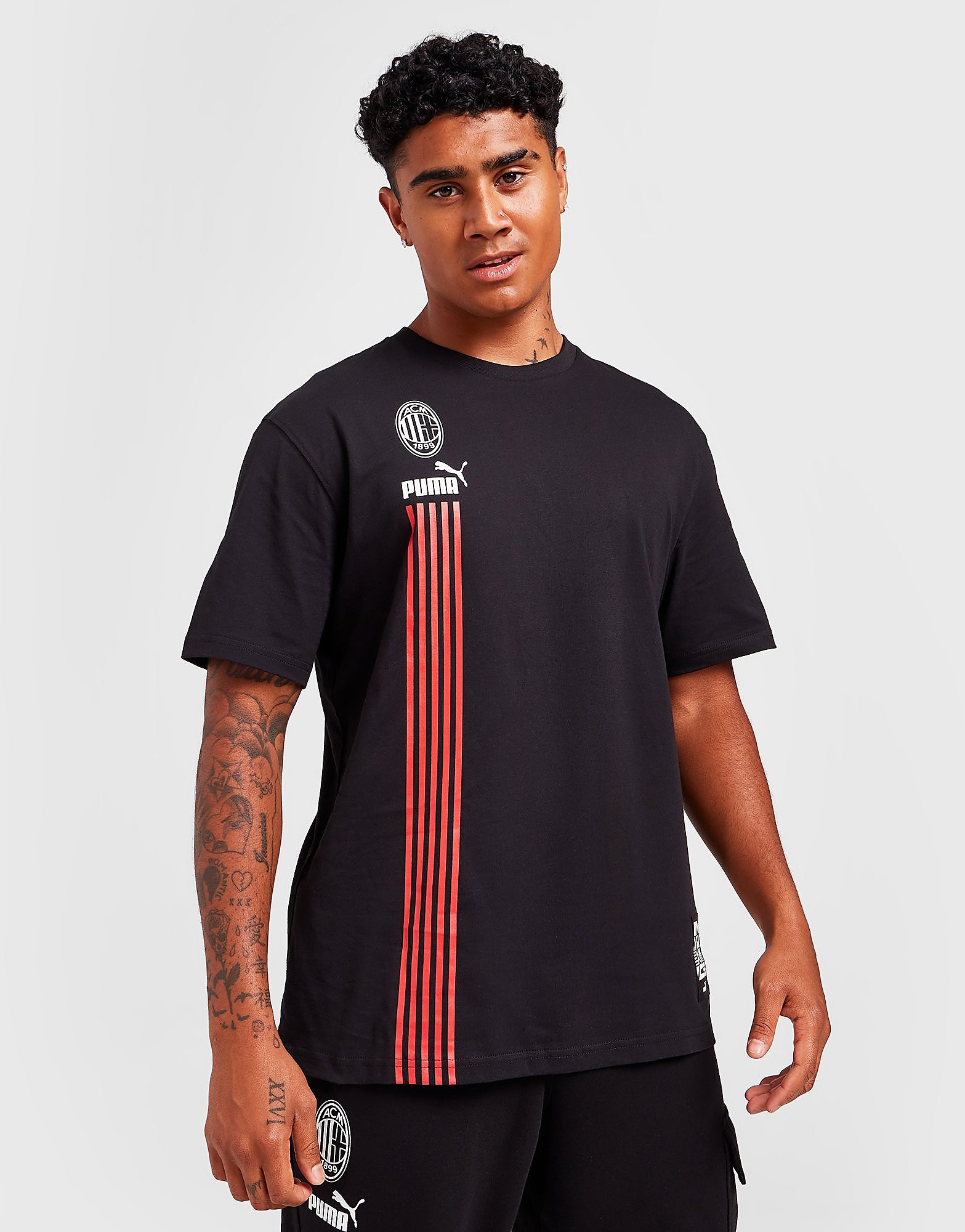 

Puma AC Milan Culture T-Shirt - Black - Mens, Black