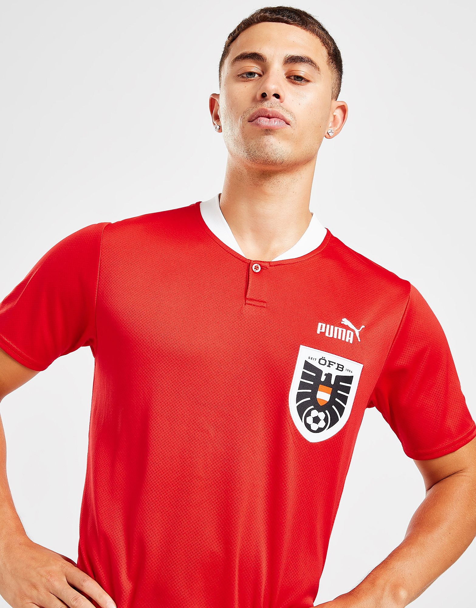 

Puma Austria 2022 Home Shirt - Red - Mens, Red