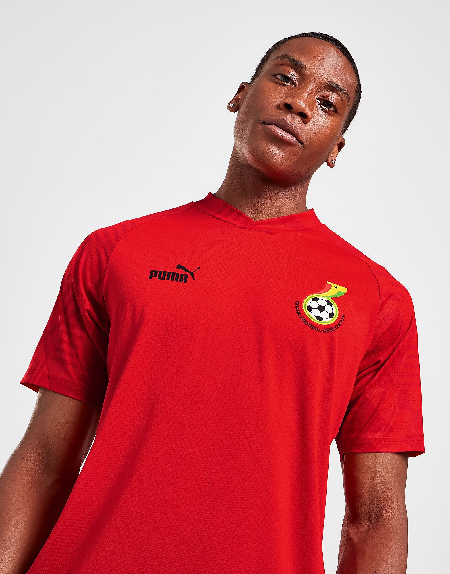 

Puma Ghana Pre Match Shirt - Red - Mens, Red
