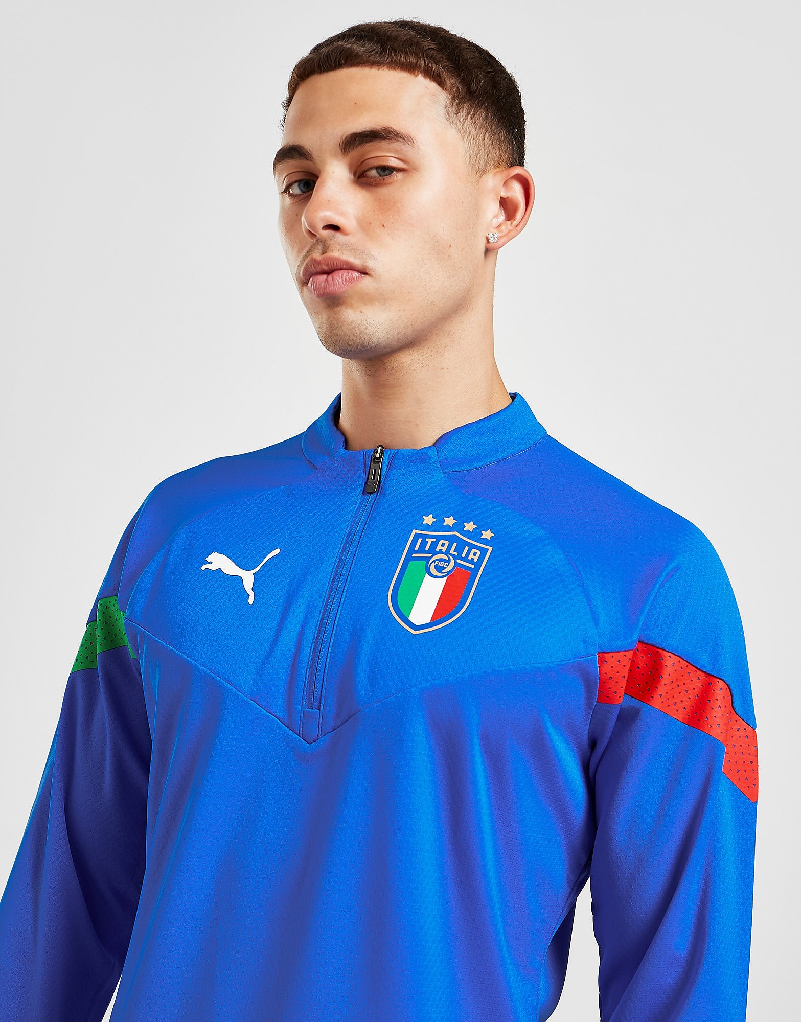

Puma Italy Training 1/4 Zip Top - Blue - Mens, Blue