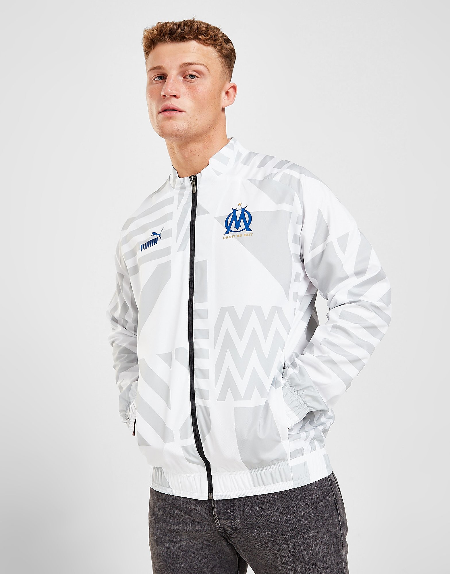 

Puma Olympique Marseille Pre-Match Jacket - White - Mens, White