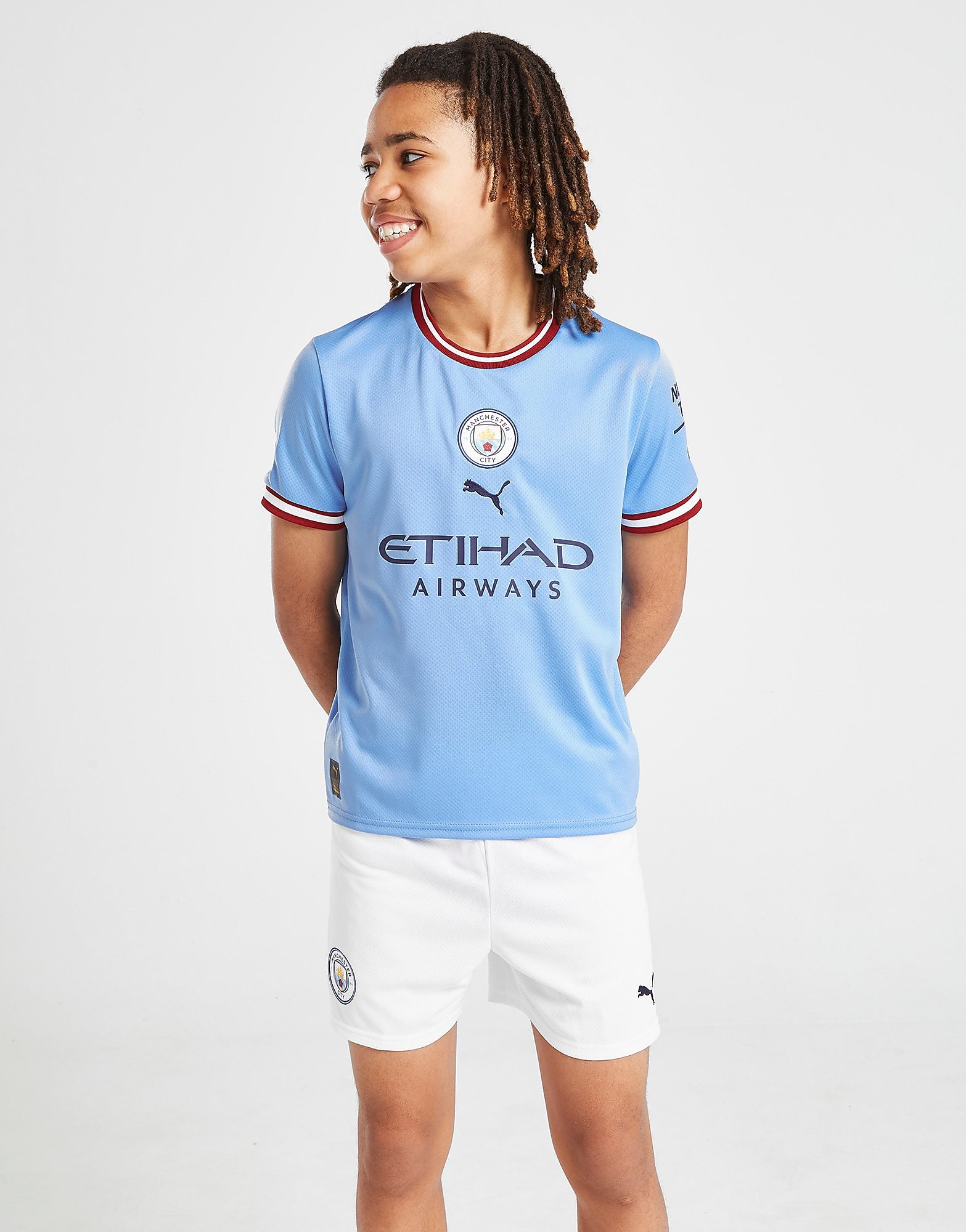 

Puma Manchester City FC 2022/23 Home Shirt Junior - Blue - Kids, Blue