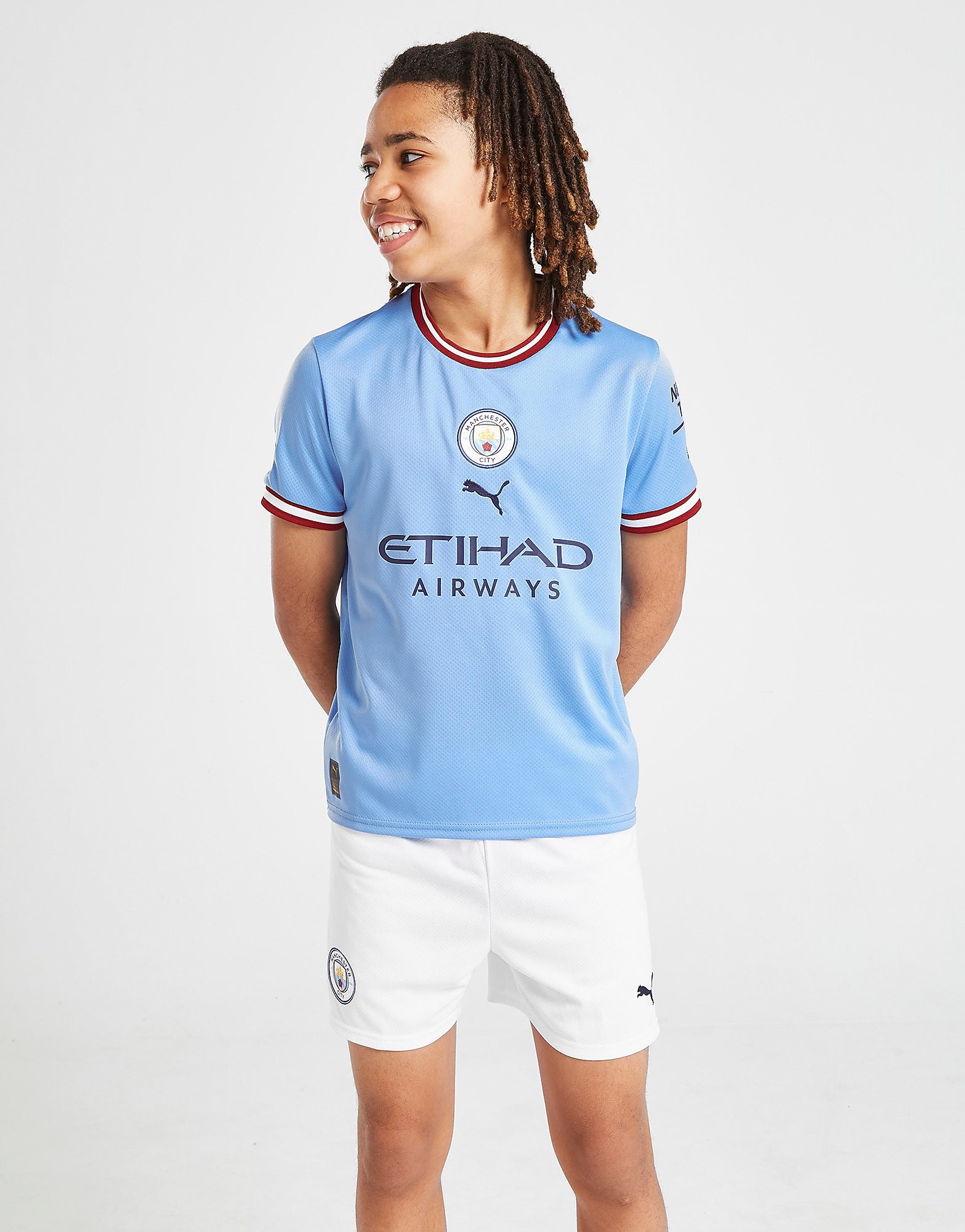 PUMA Manchester City FC 2022/23 Hemmatröja Junior, Blå