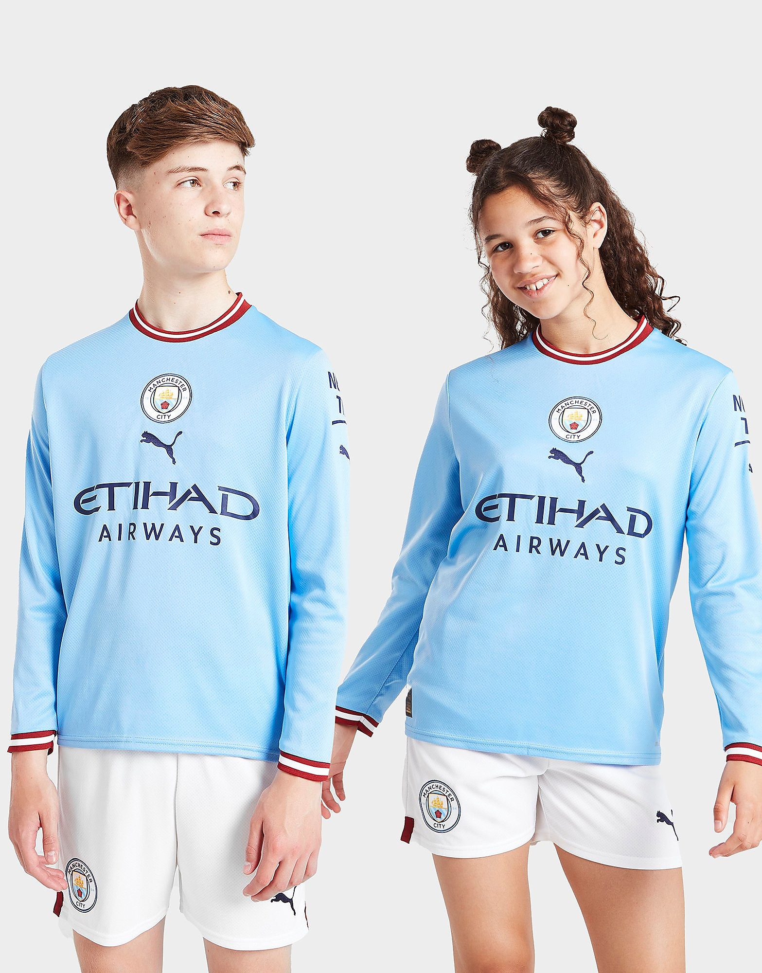 PUMA Manchester City 2022/23 Fotbollströja Junior, Blå