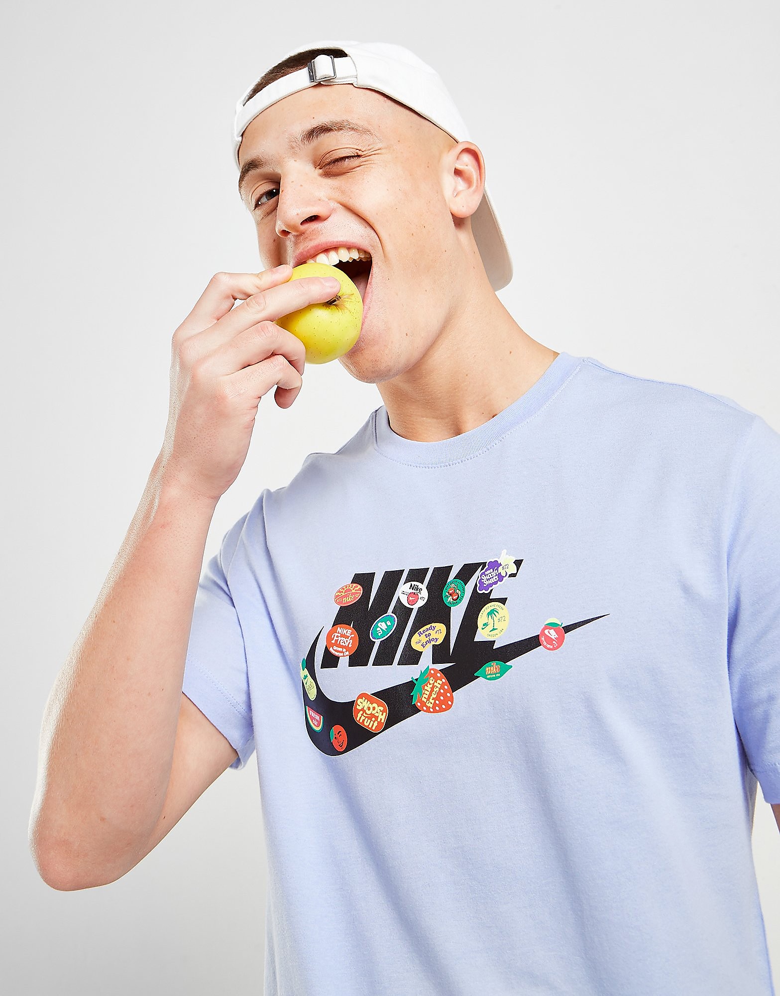 

Nike Fruit Sticker Futura Logo T-Shirt - Light Marine - Mens, Light Marine