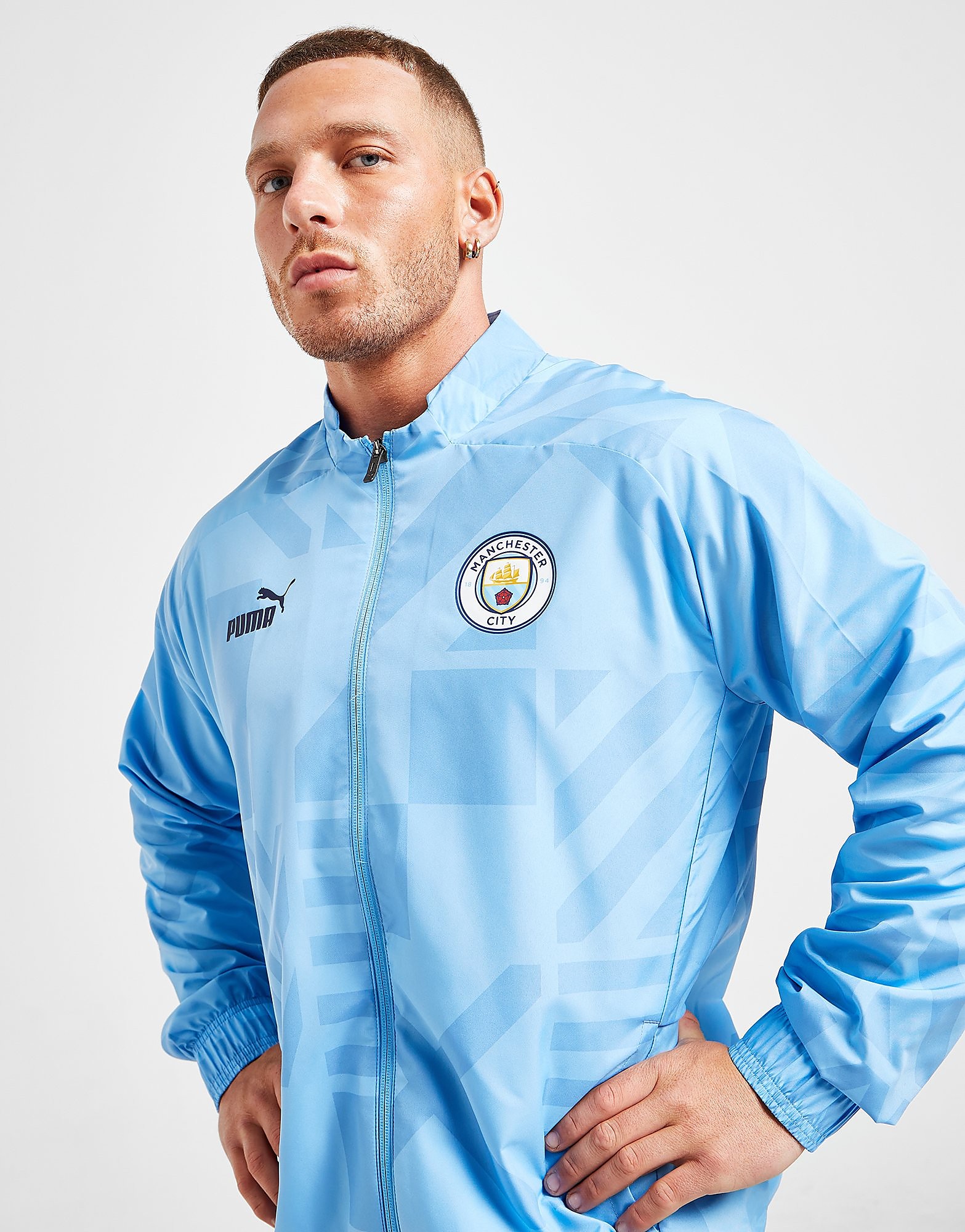 

Puma Manchester City FC Pre Match Jacket - Blue - Mens, Blue
