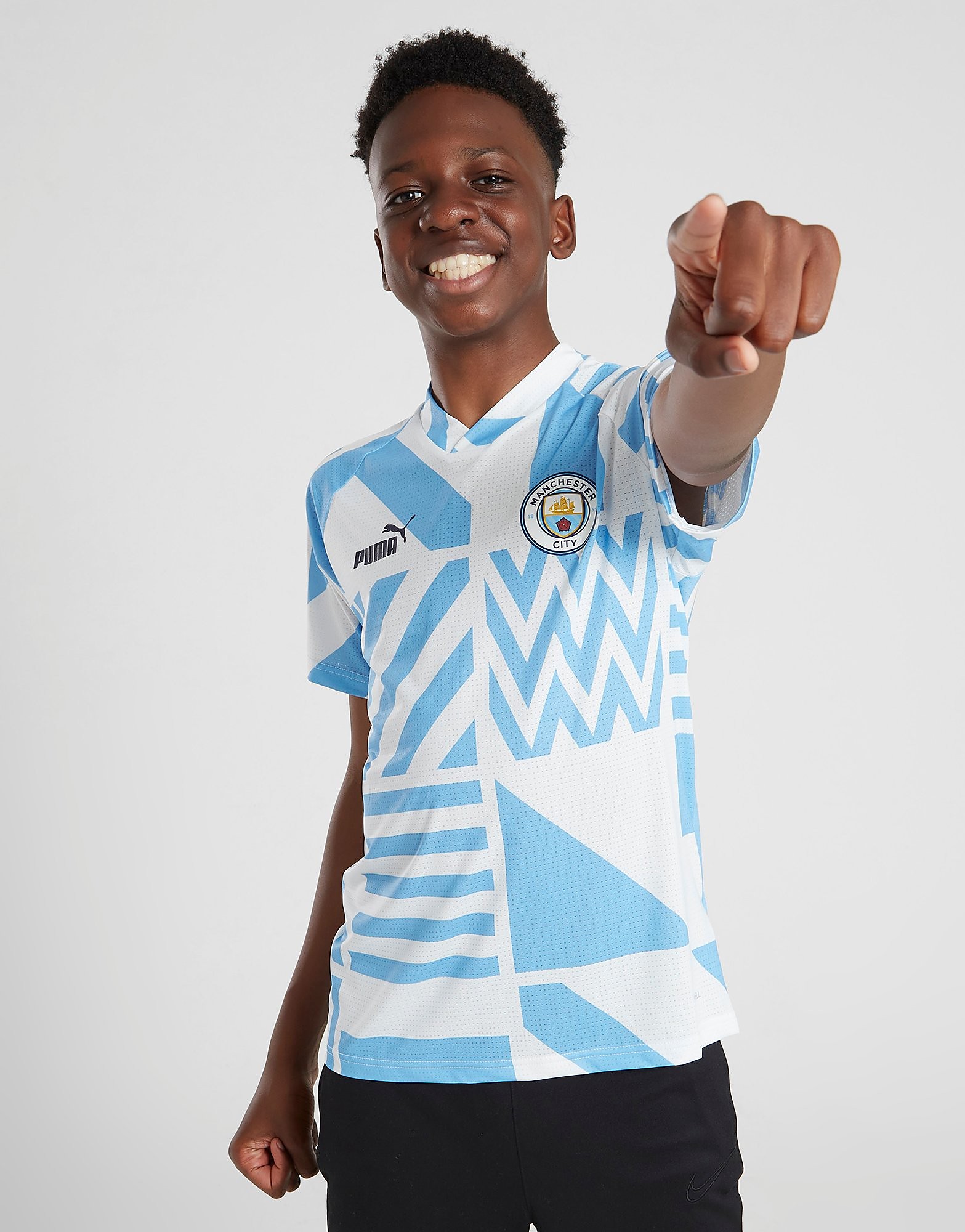 

Puma Manchester City FC Pre Match Shirt Junior - White - Kids, White