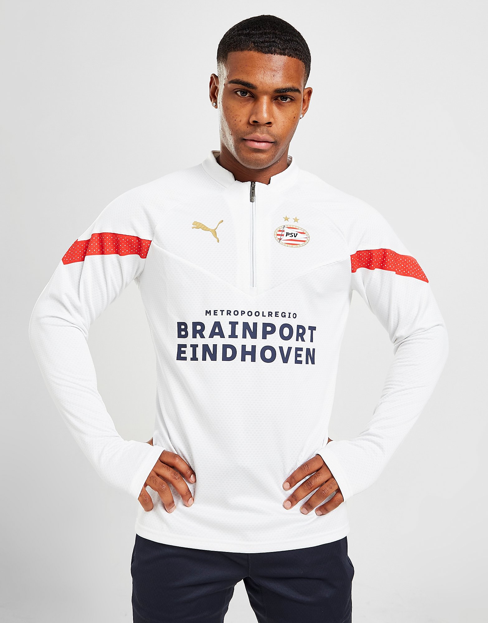 

Puma PSV Eindhoven 1/4 Zip Training Top - White - Mens, White