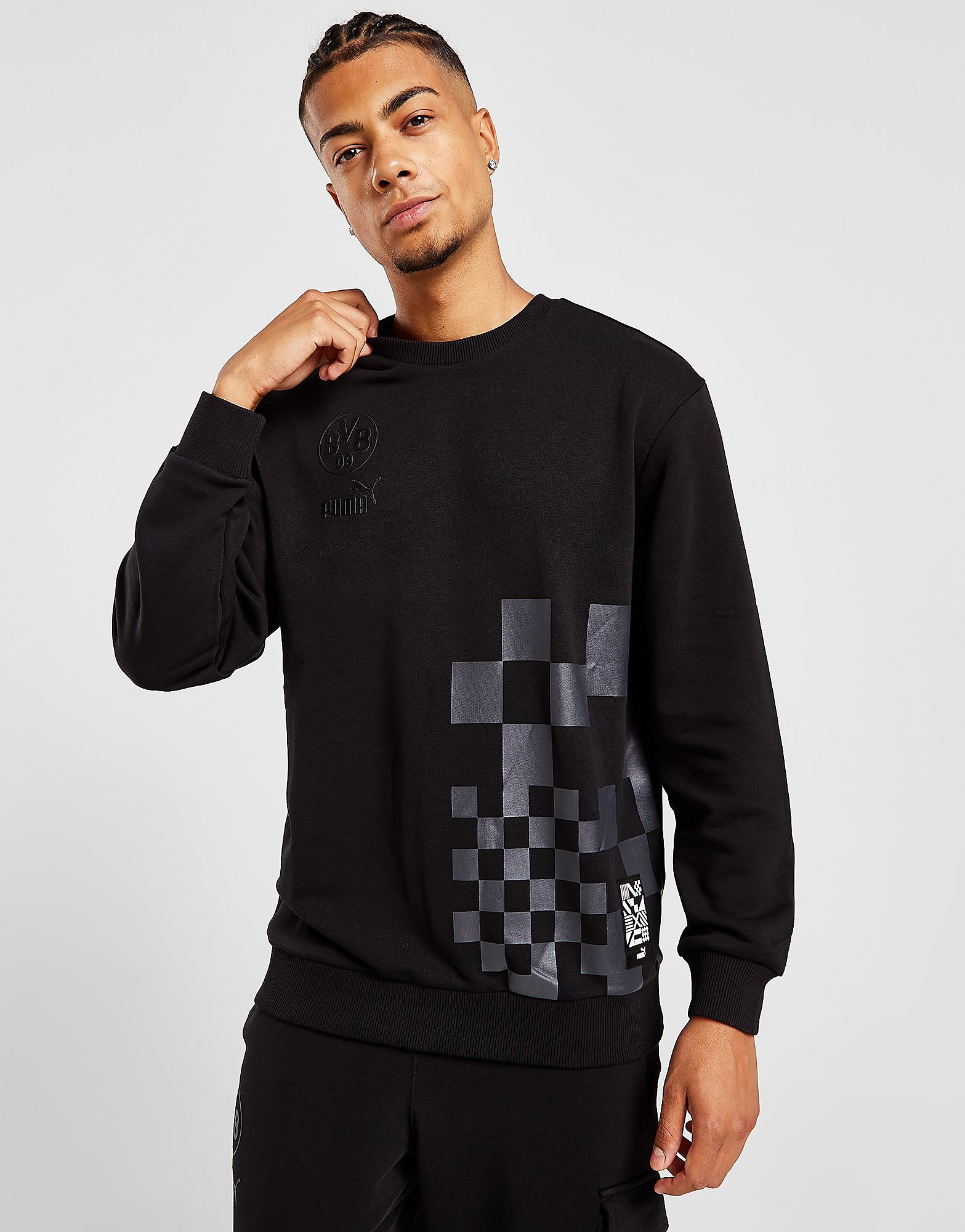 

Puma Borussia Dortmund Culture Crew Sweatshirt - Black - Mens, Black