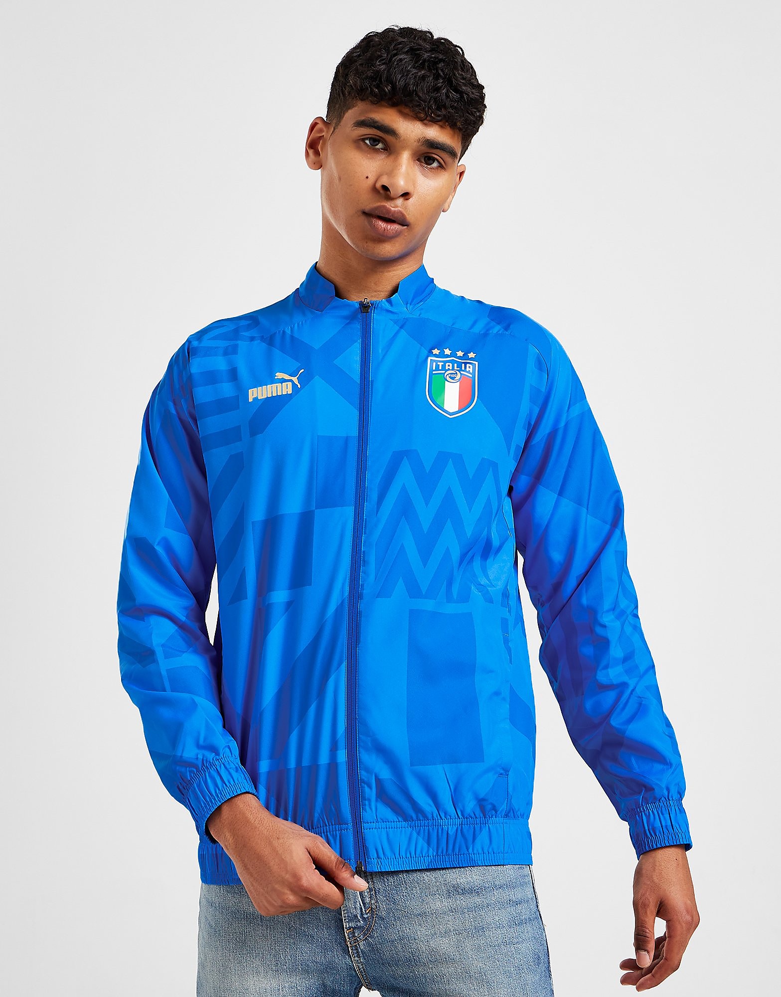 

Puma Italy 2022 Home Pre-Match Jacket - Blue - Mens, Blue
