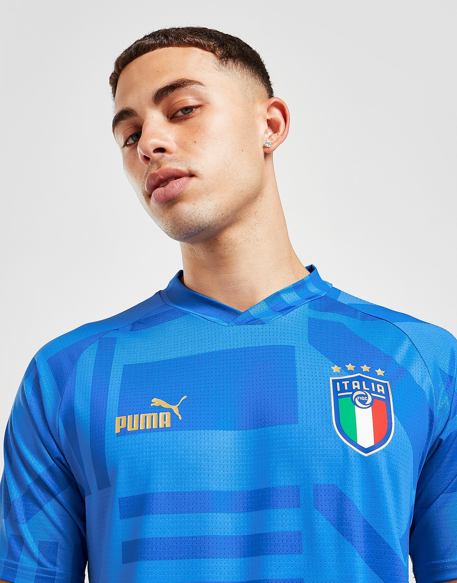 

Puma Italy 2022 Home Pre-Match Shirt - Blue - Mens, Blue