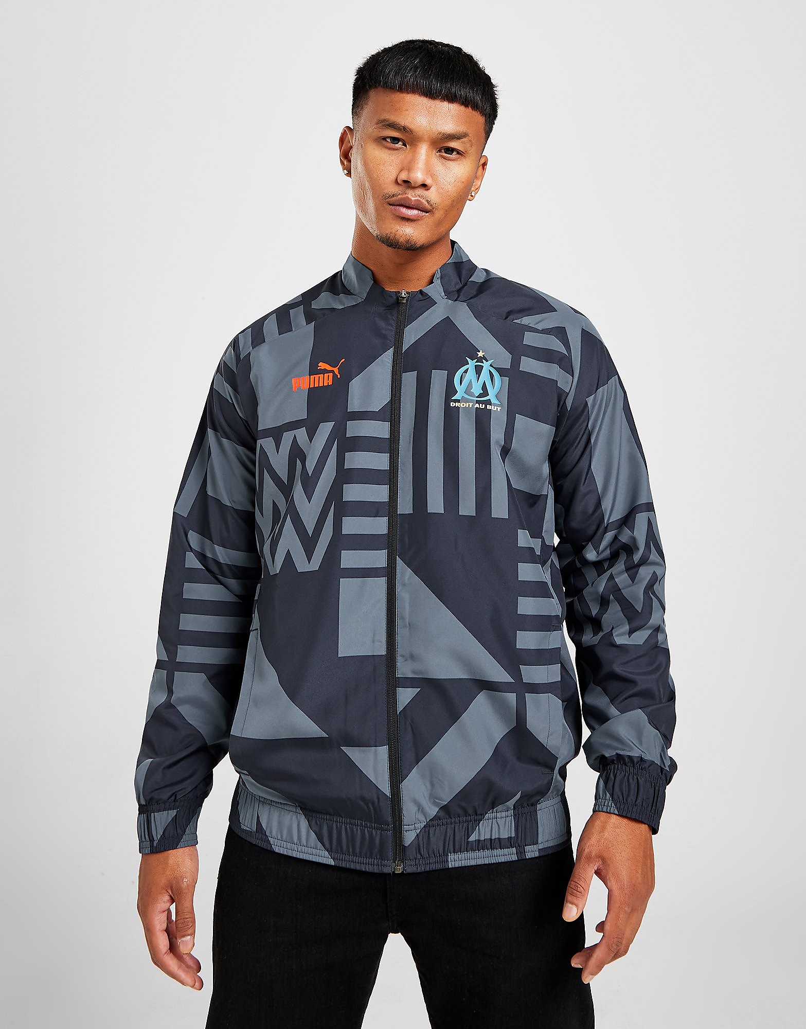 

Puma Olympique Marseille Pre Match Jacket - Blue - Mens, Blue
