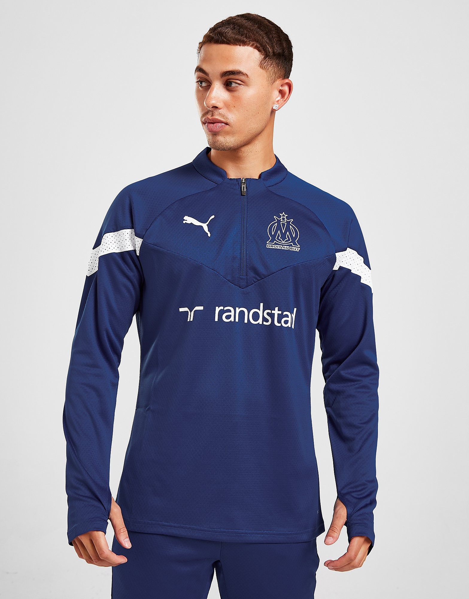 

Puma Olympique Marseille Training 1/4 Zip Top - Blue - Mens, Blue