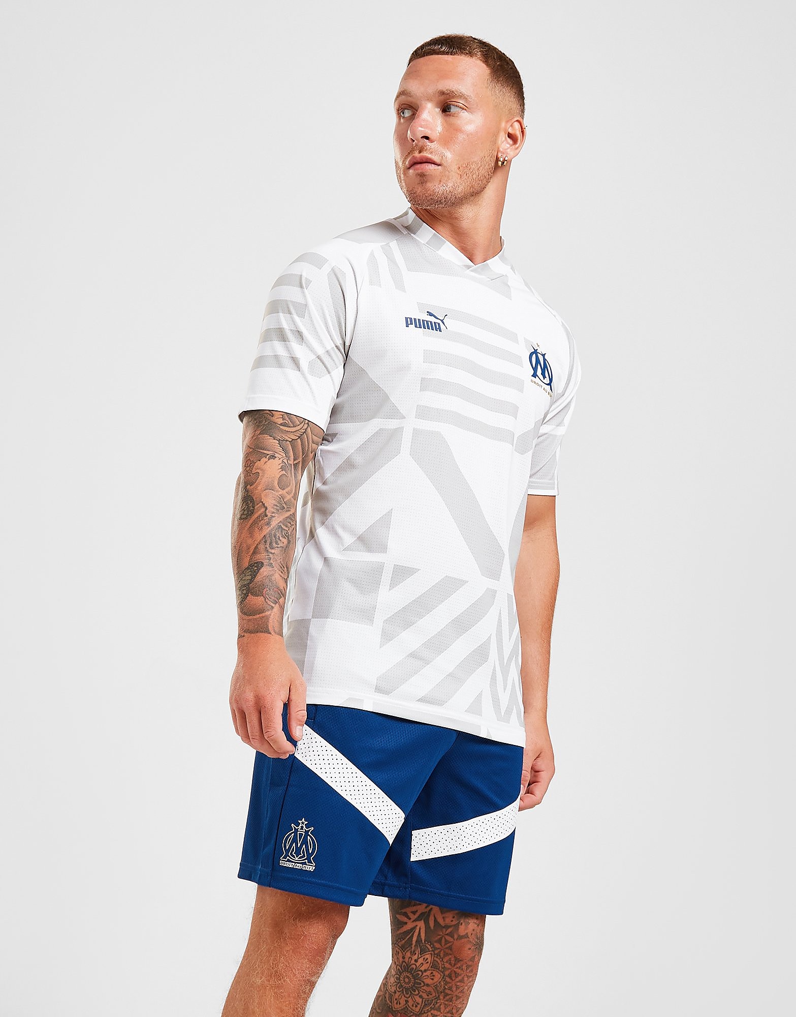 Puma Olympique Marseille Training Shorts - Blue - Mens, Blue