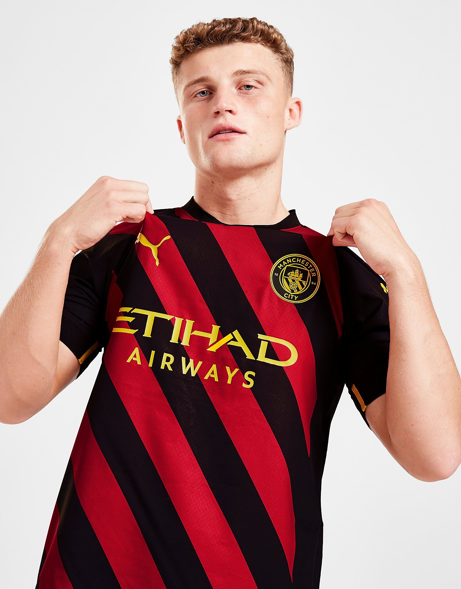 

Puma Manchester City FC 2022/23 Match Away Shirt - Black/Red - Mens, Black/Red
