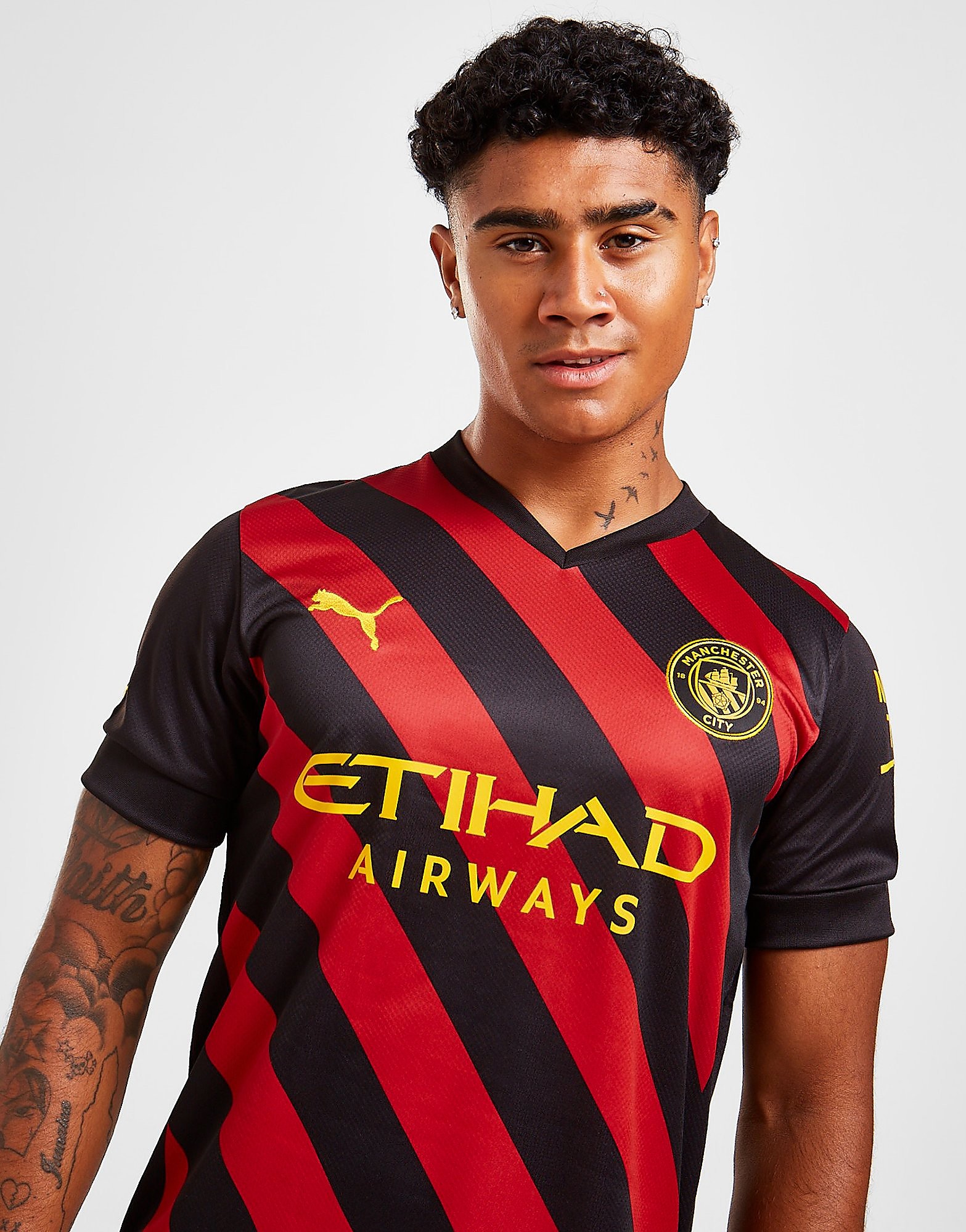 

Puma Manchester City FC 2022/23 Away Shirt - Black/Red - Mens, Black/Red