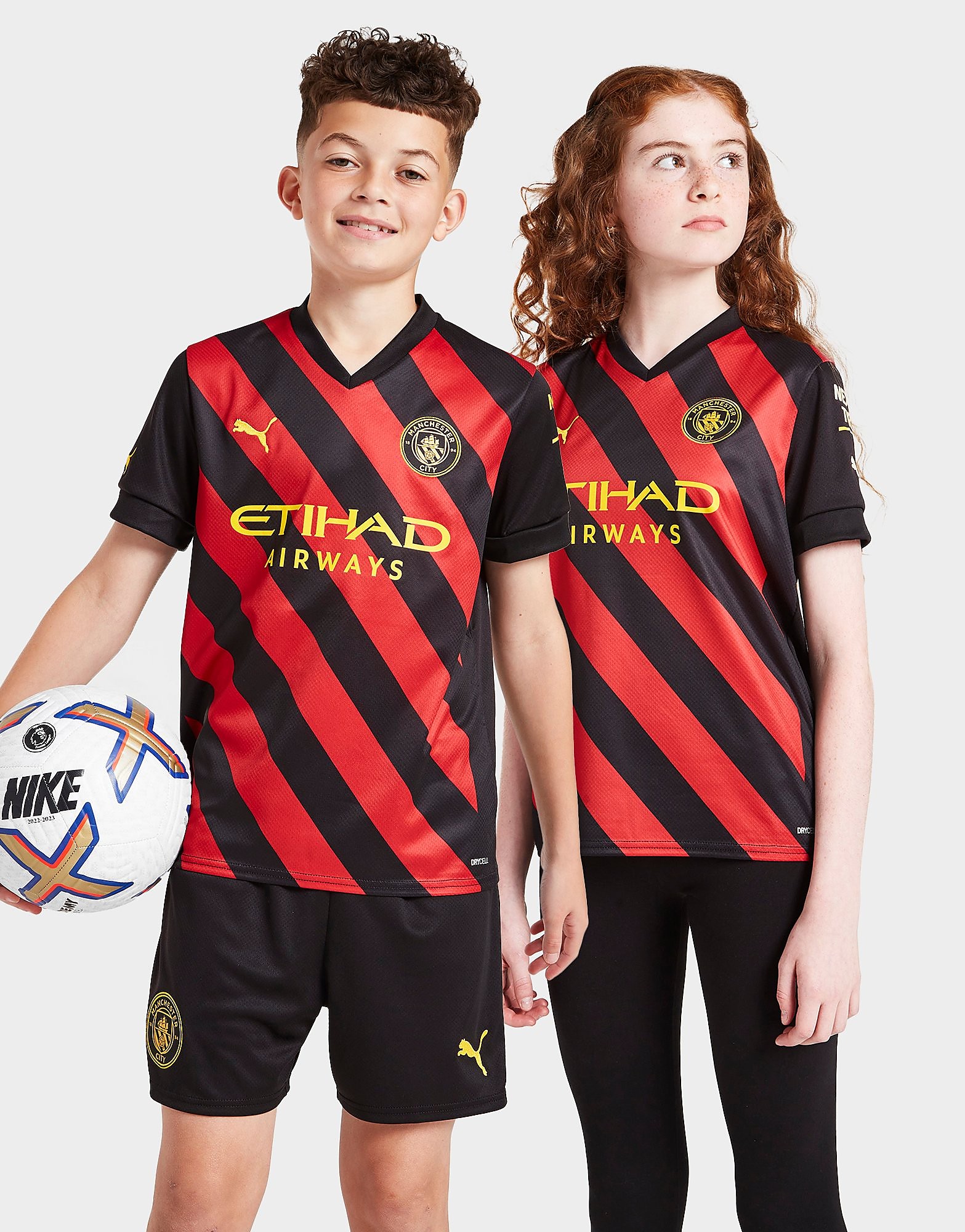 PUMA Manchester City FC 2022/23 Bortatröja Junior, Svart