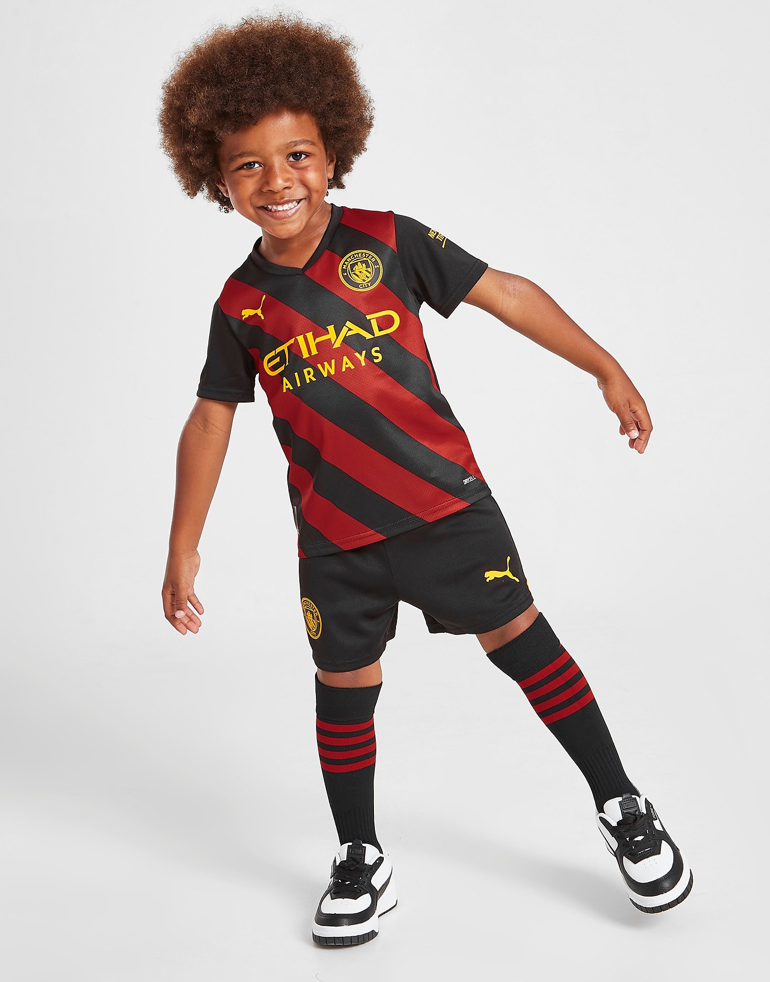 

Puma Manchester City FC 2022/23 Away Kit Children - Black/Red - Kids, Black/Red